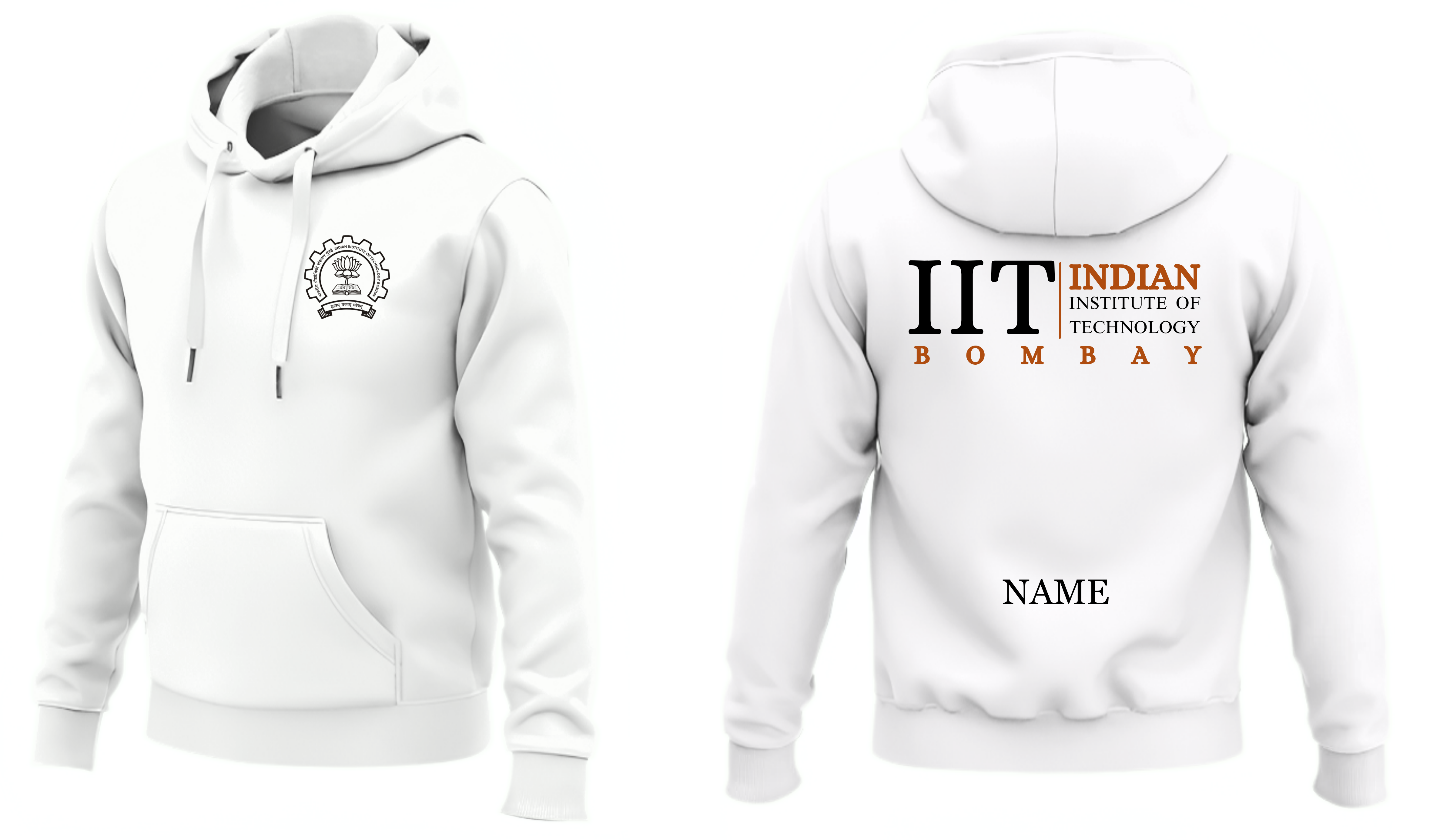 IIT BOMBAY Hoodies Classic Design 2 ( Ak Design )