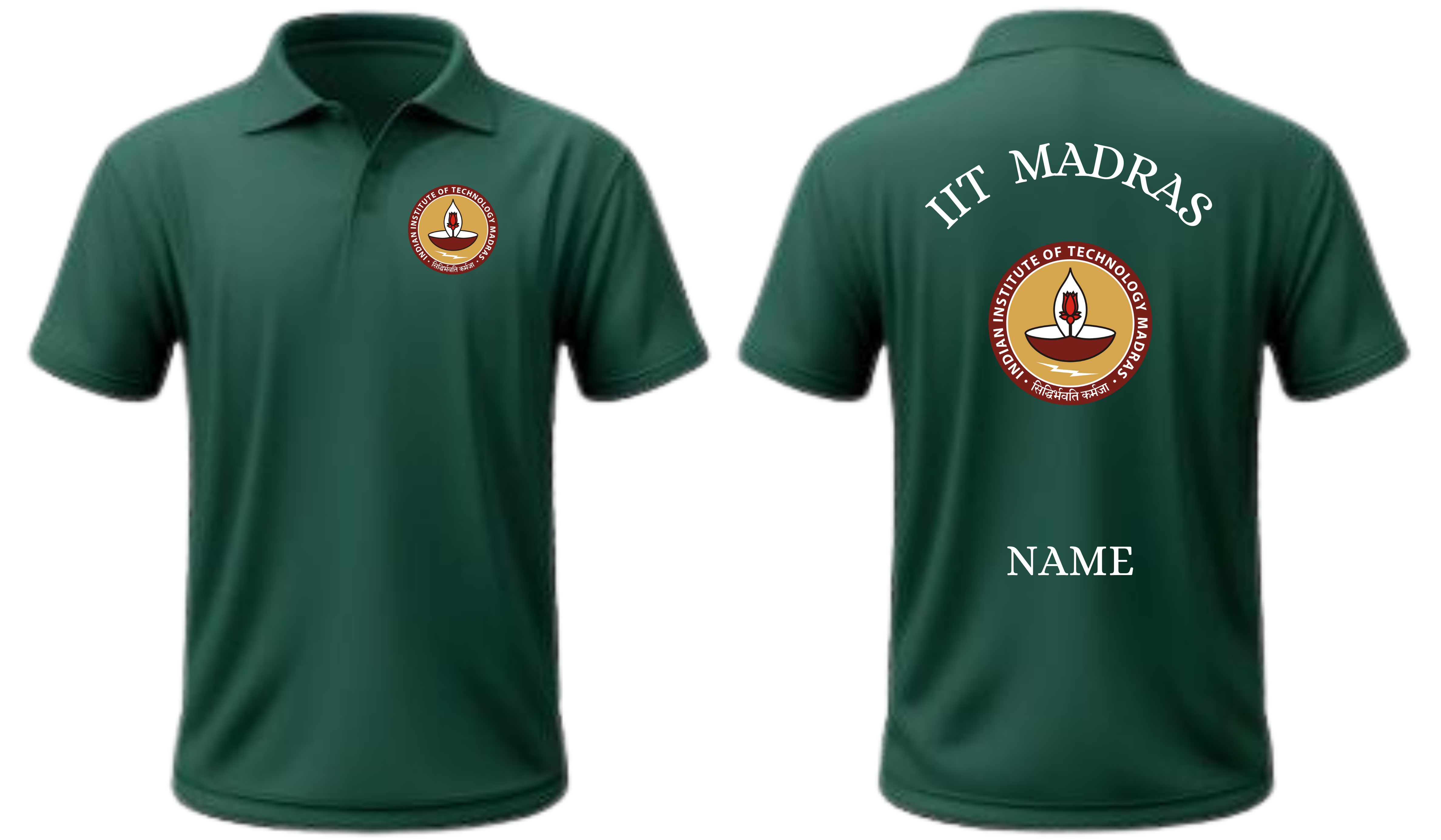 IIT MADRAS POLO T-SHIRT Classic Design 1 ( Ak design )
