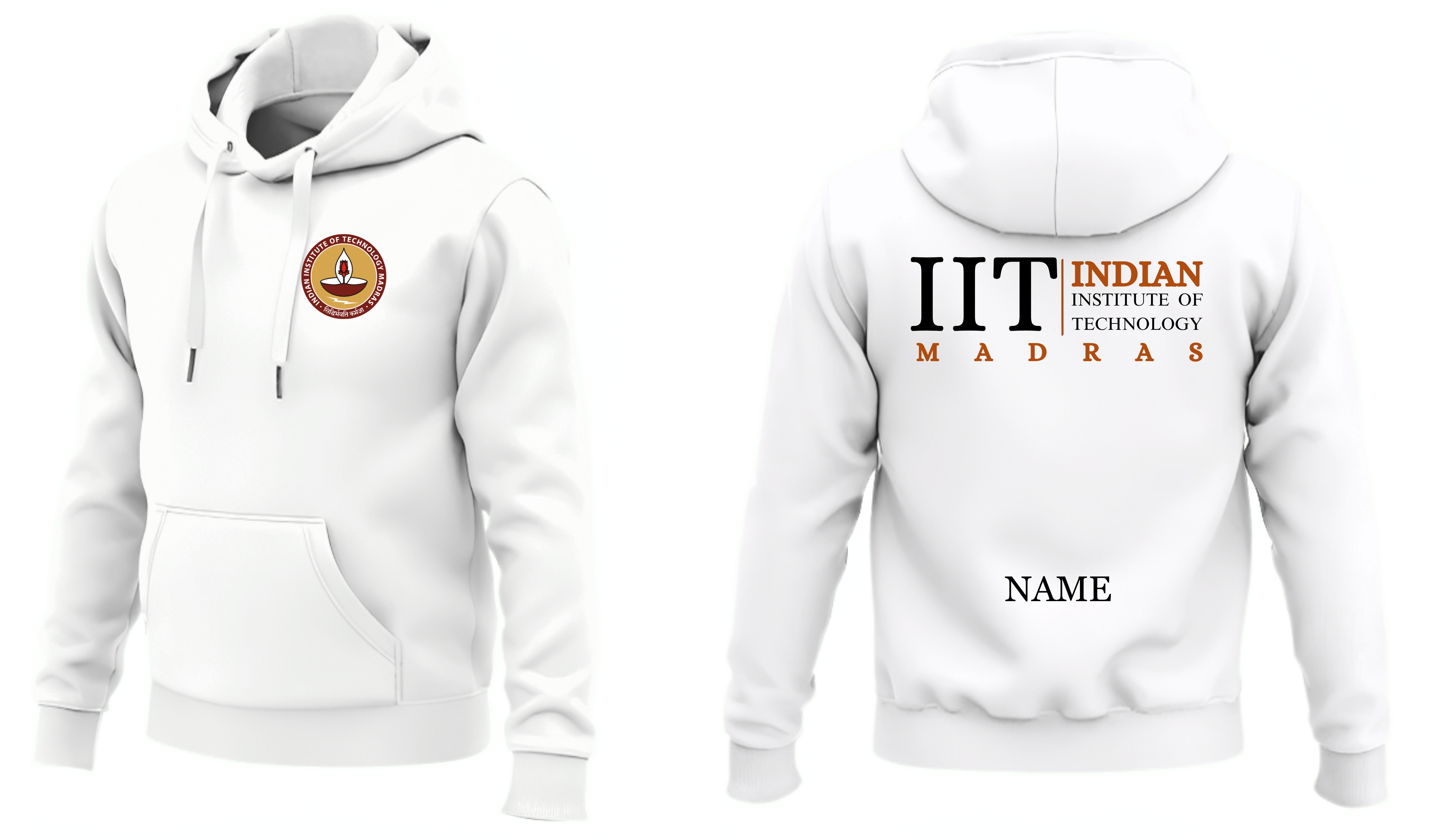 IIT MADRAS Hoodies Classic Design 2 ( Ak Design )