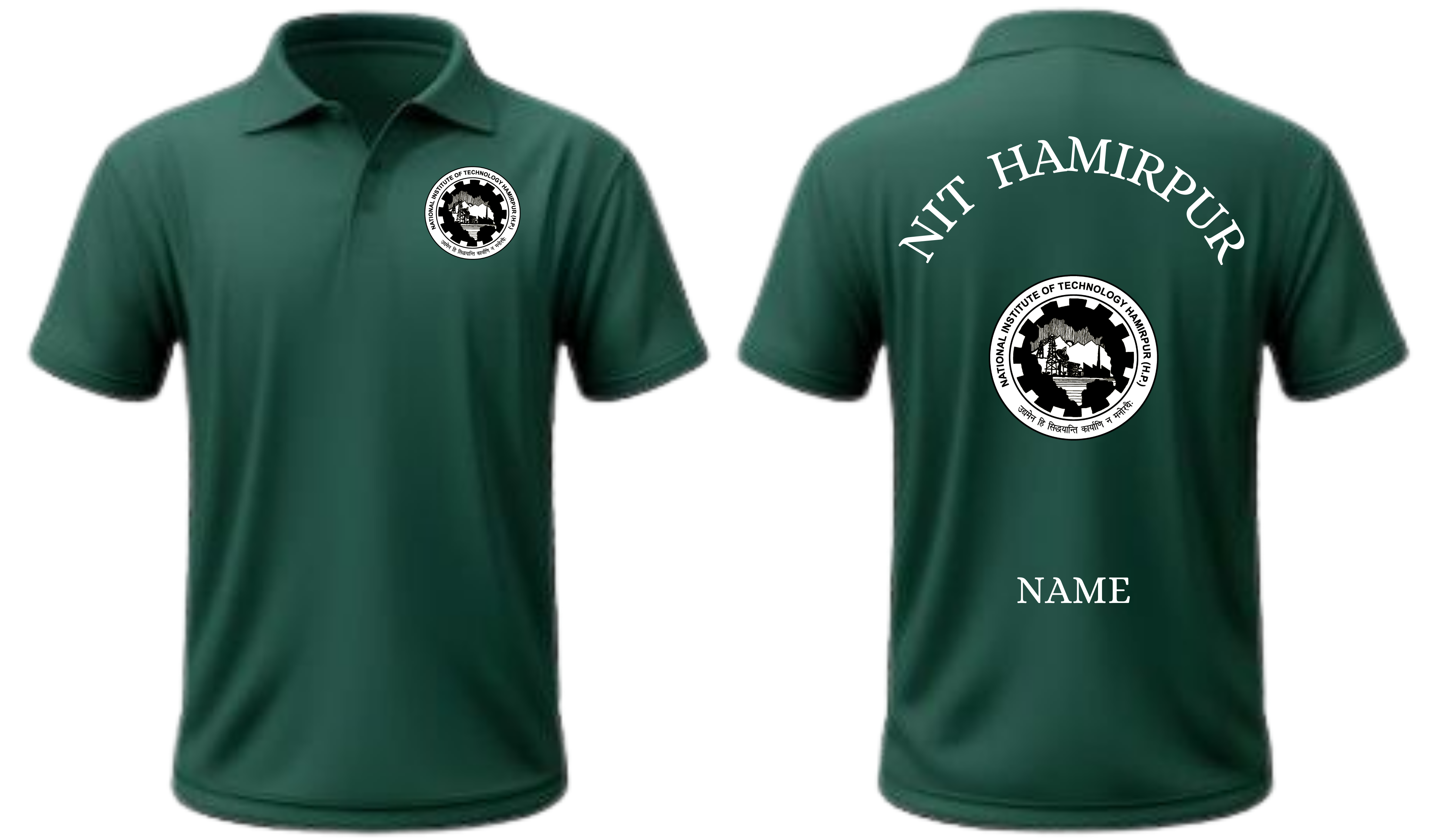 NIT Hamirpur POLO T-SHIRT Classic Design 1 ( Ak design )