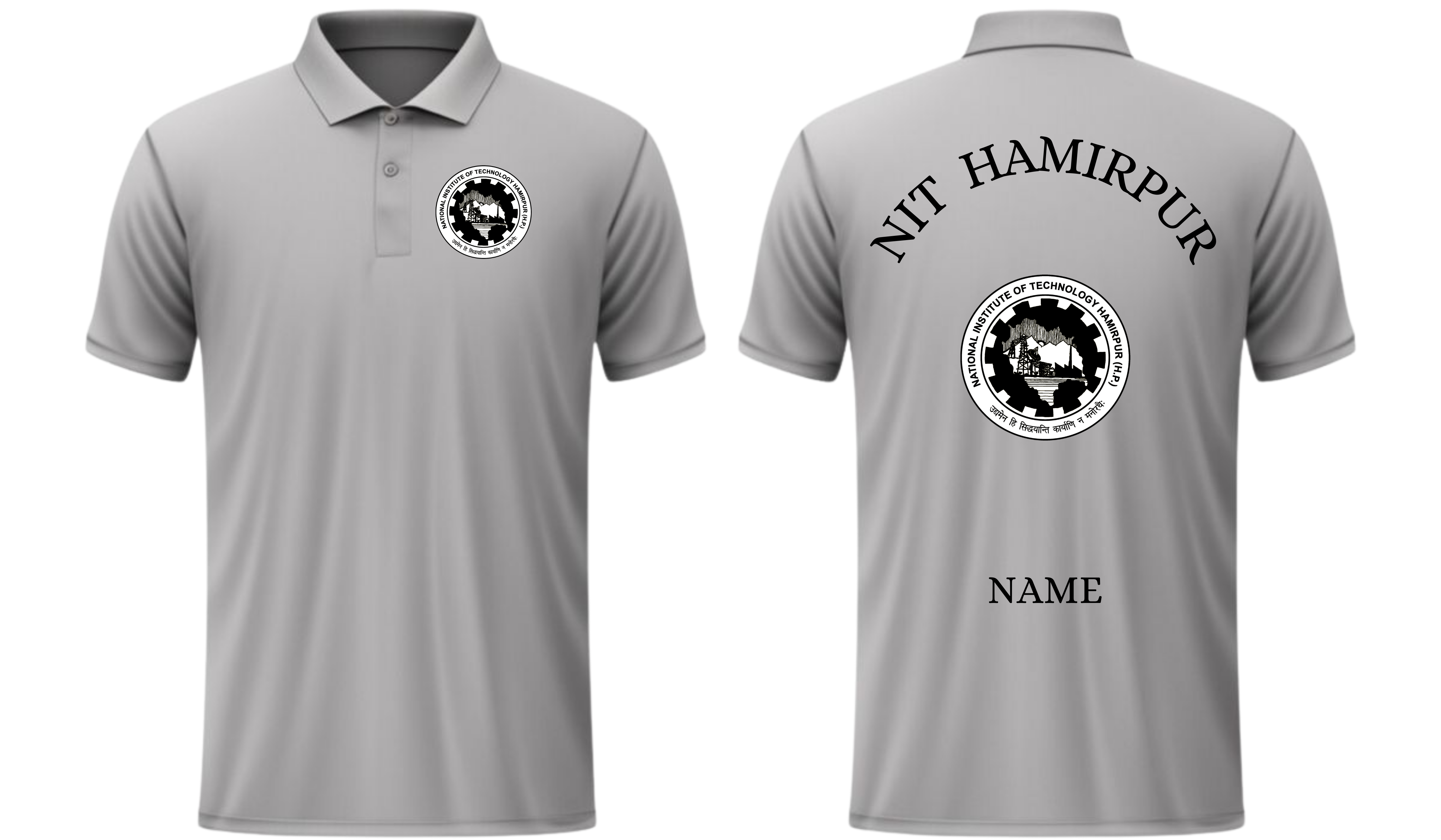 NIT Hamirpur POLO T-SHIRT Classic Design 1 ( Ak design )