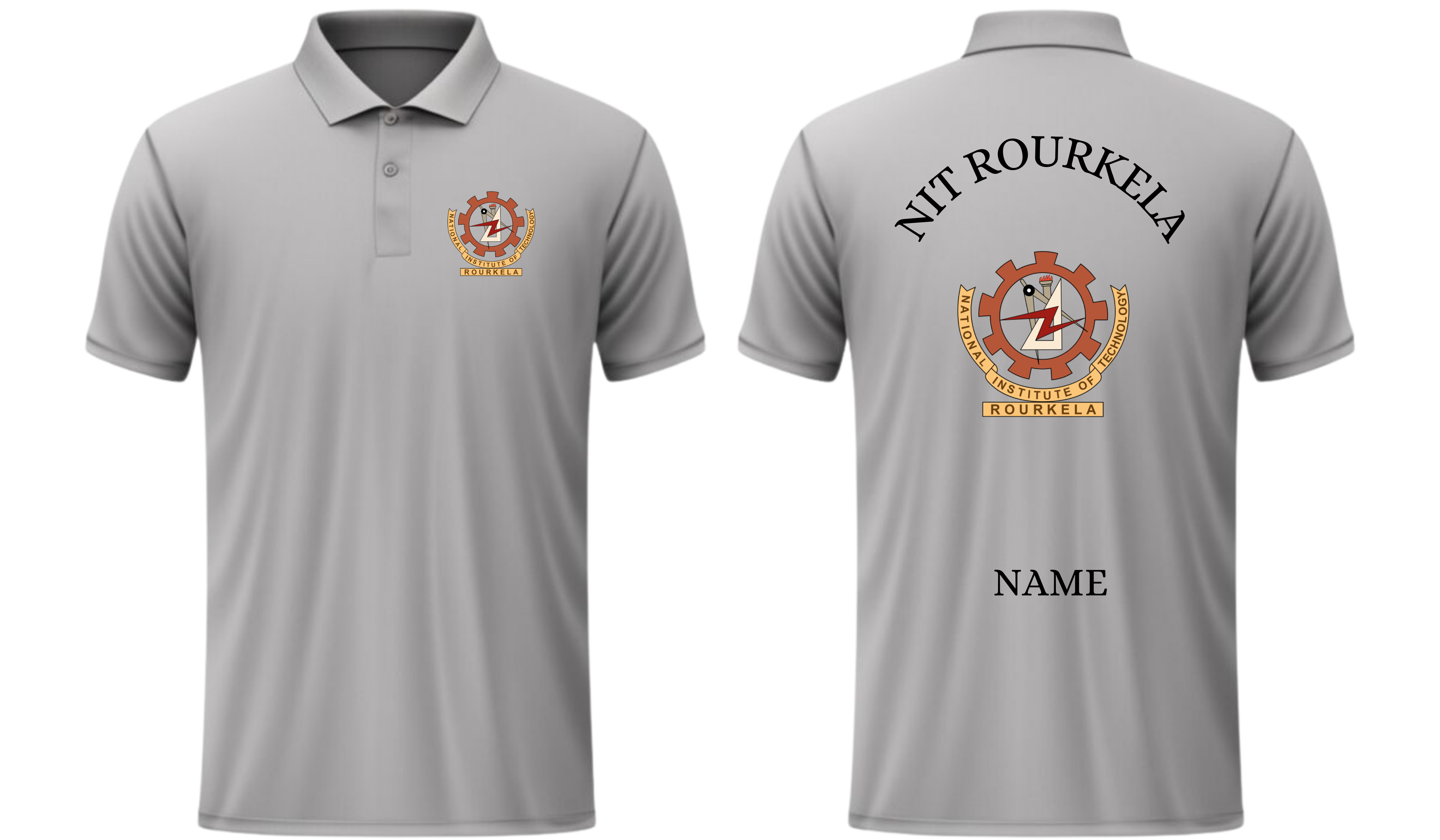 NIT ROURKELA POLO T-SHIRT Classic Design 1 ( Ak design )