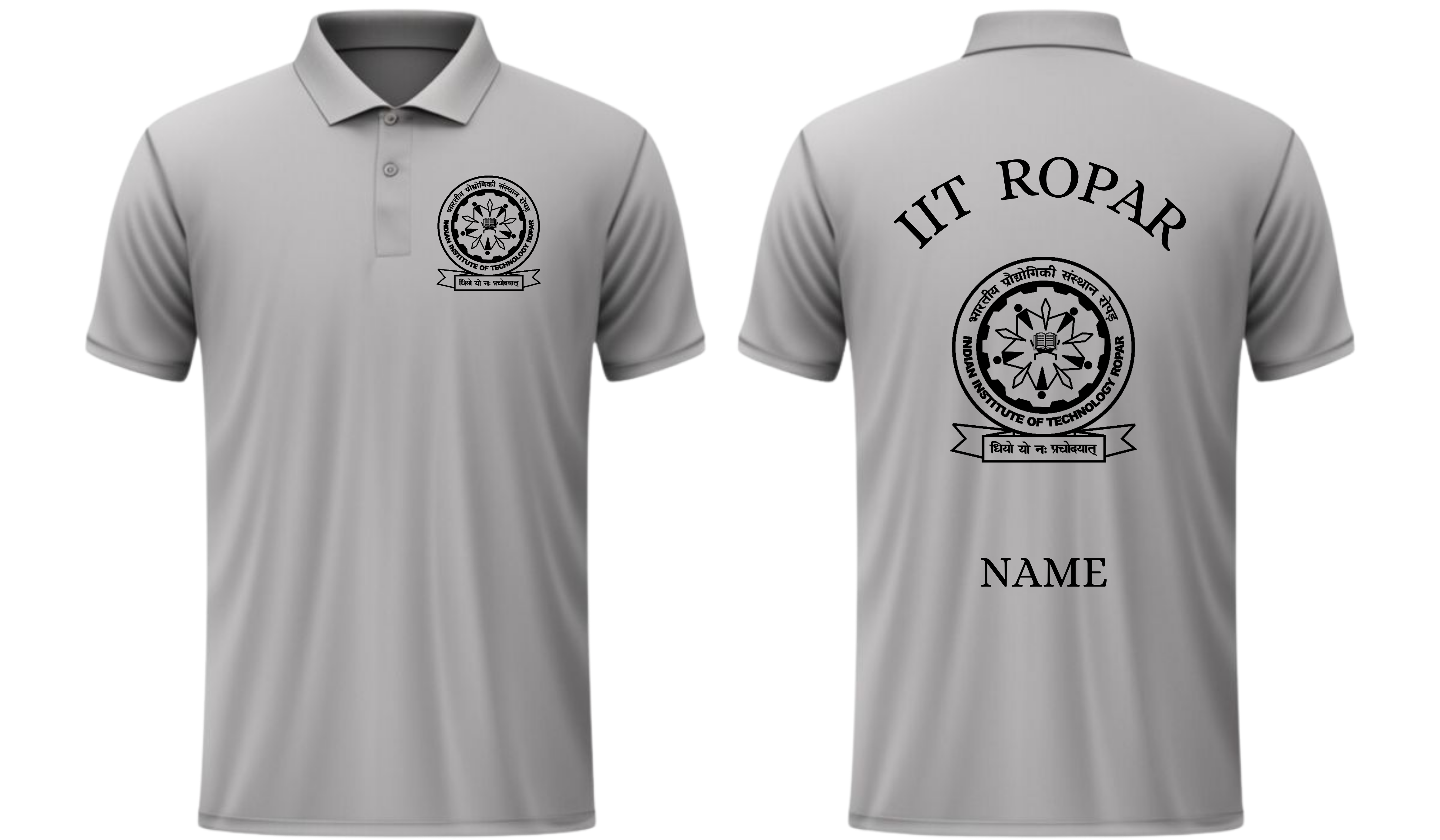 IIT ROPAR POLO T-SHIRT Classic Design 1 ( Ak design )