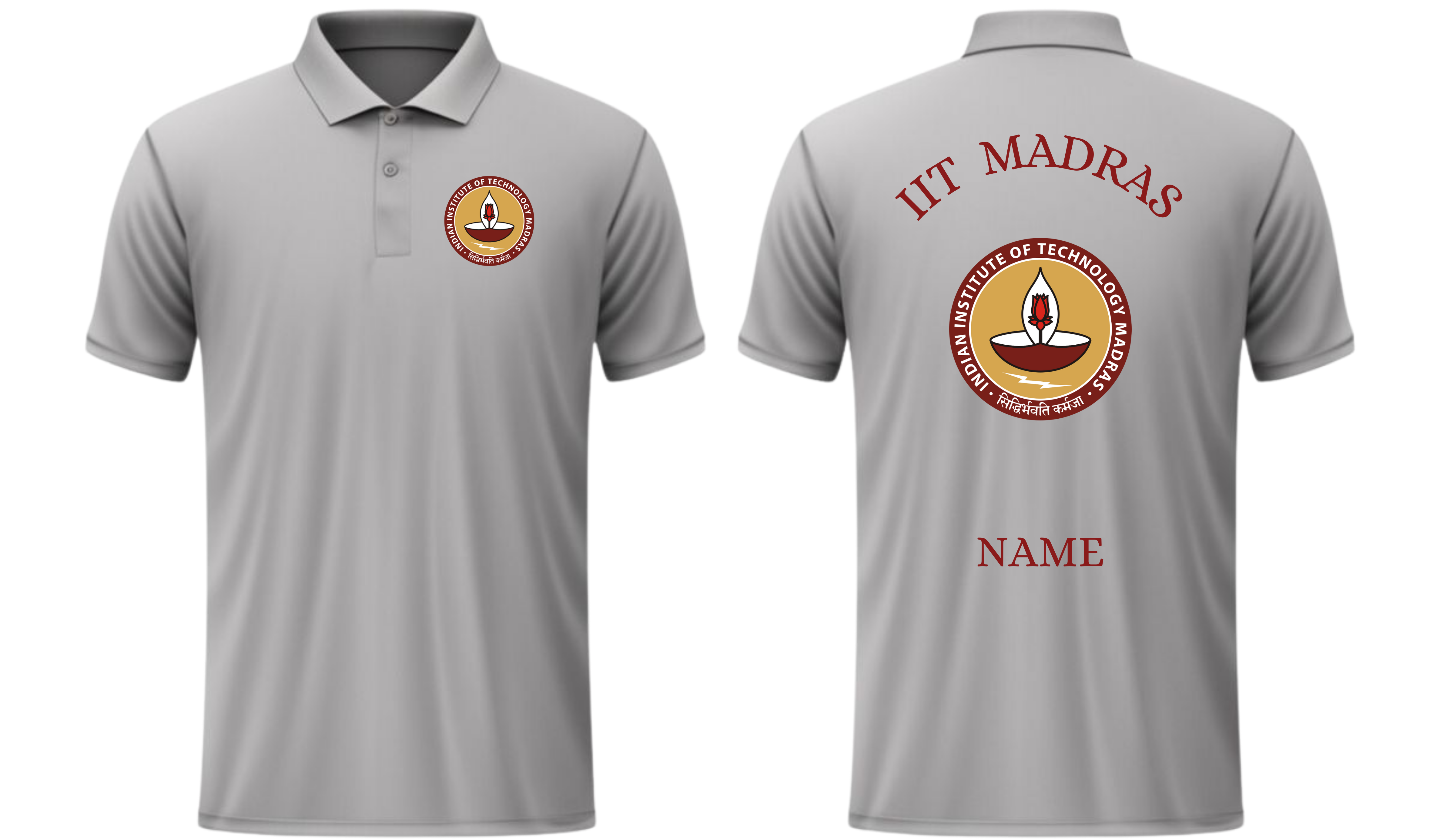 IIT MADRAS POLO T-SHIRT Classic Design 1 ( Ak design )