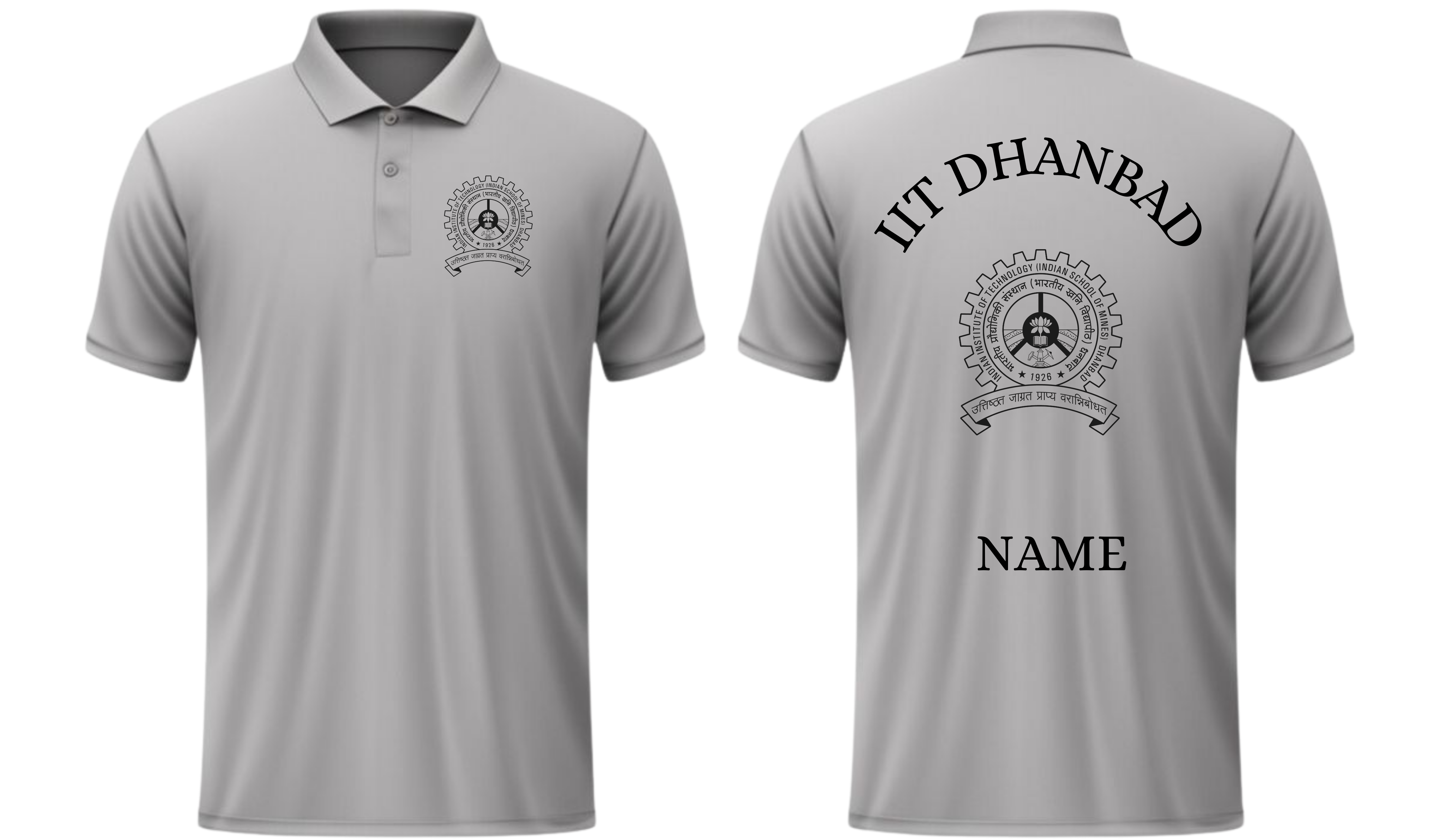 IIT Dhanbad POLO T-SHIRT Classic Design 1 ( Ak design )