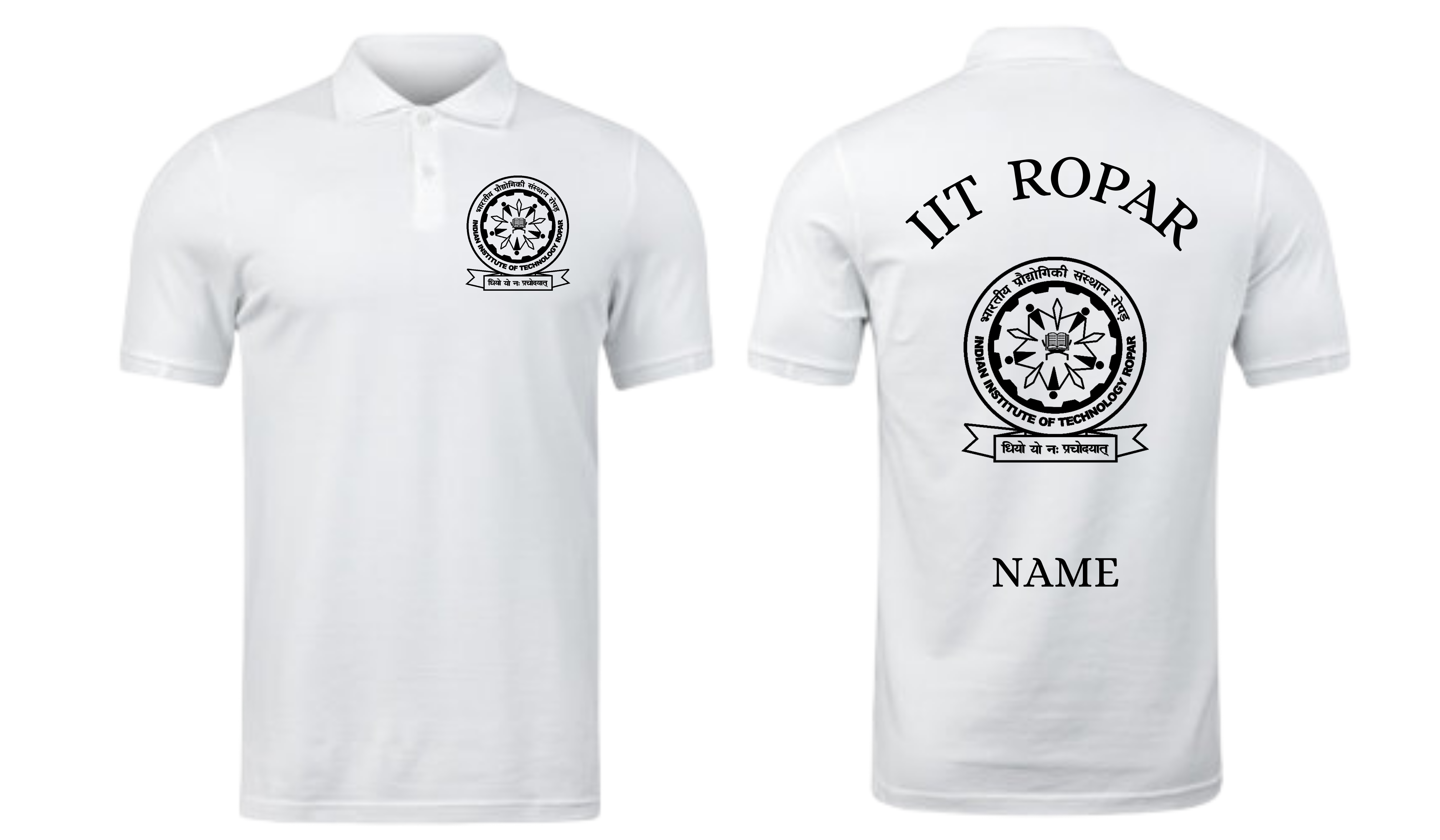 IIT ROPAR POLO T-SHIRT Classic Design 1 ( Ak design )