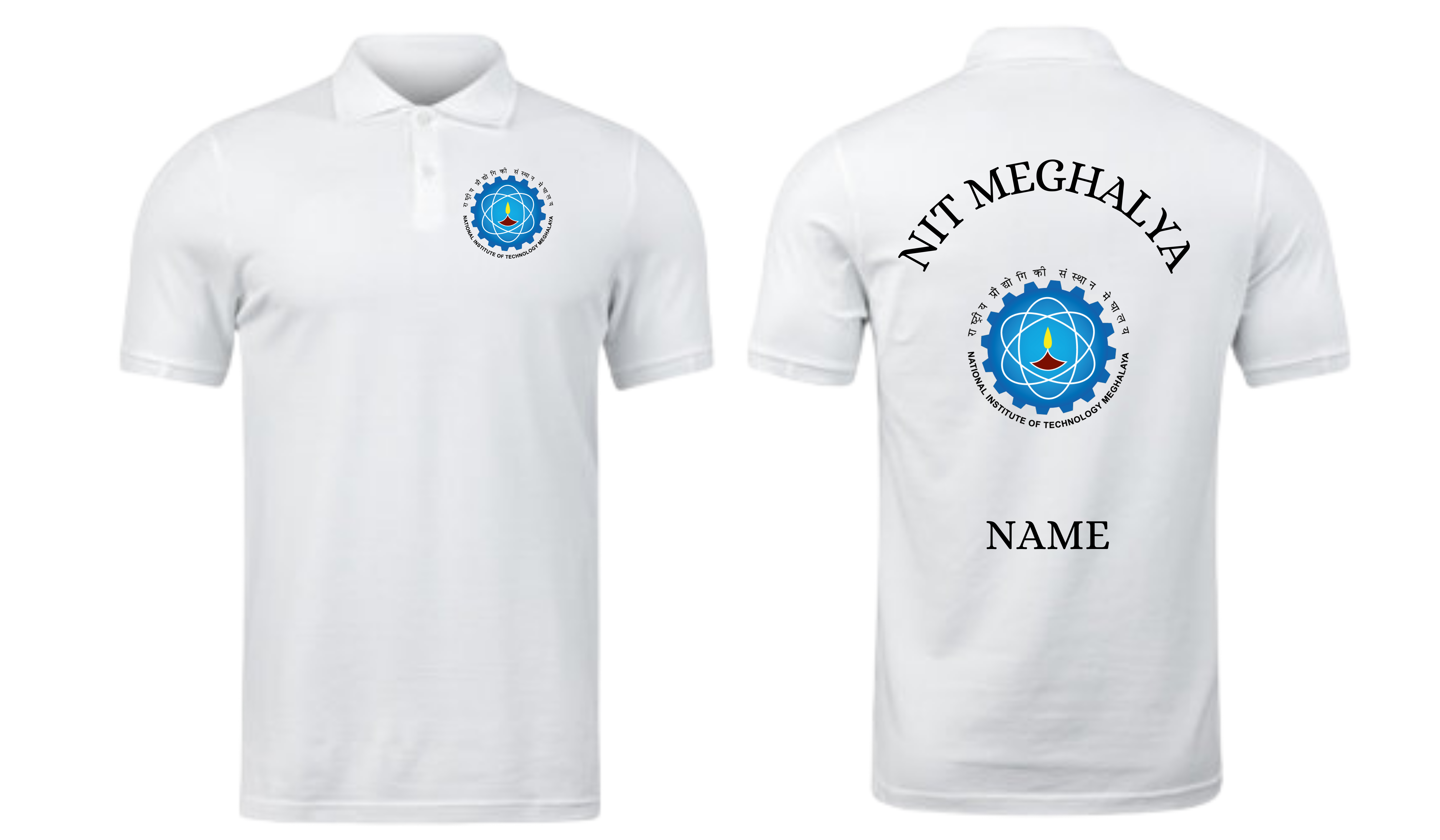 NIT Meghalaya POLO T-SHIRT Classic Design 1 ( Ak design )
