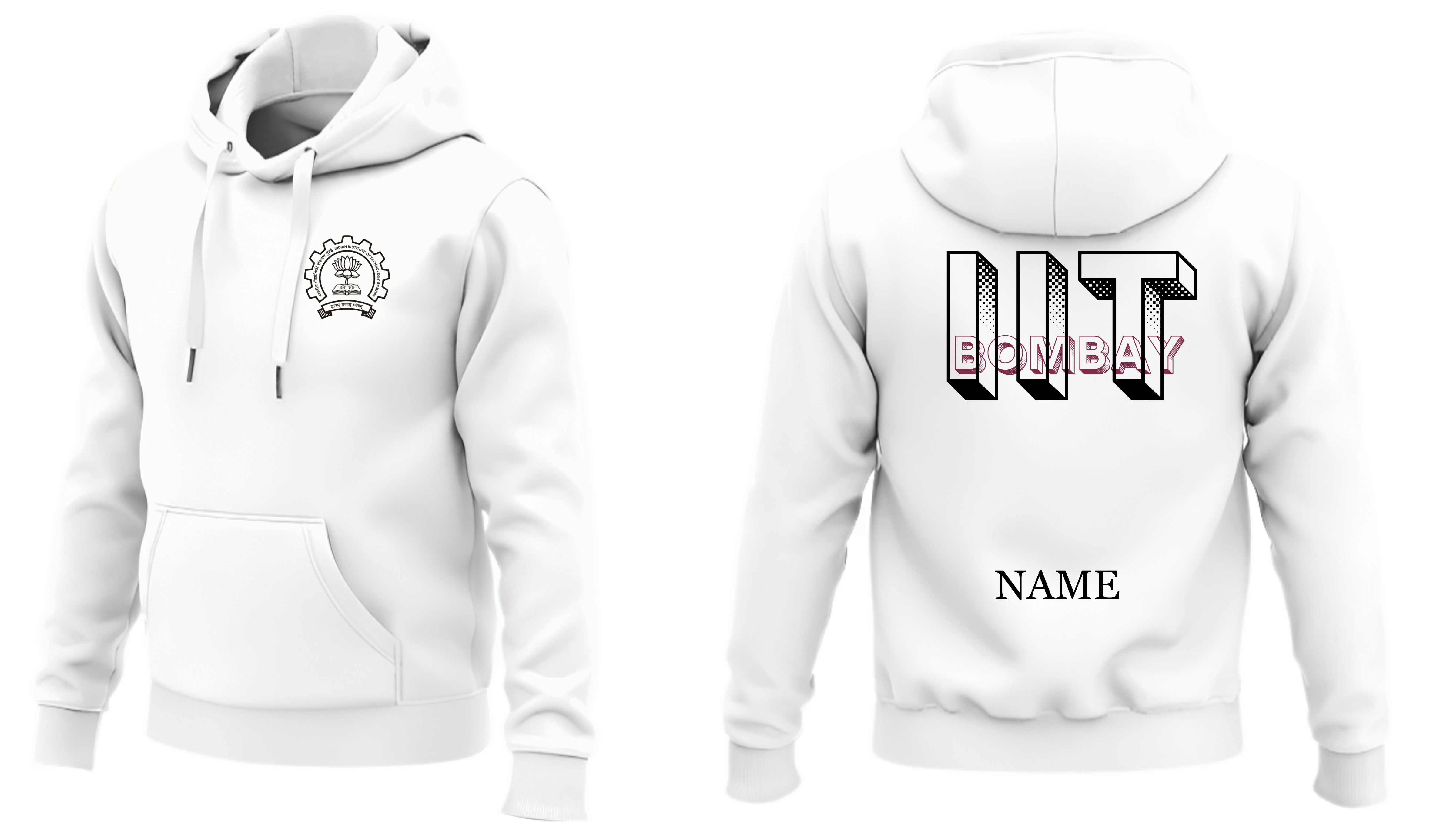 IIT BOMBAY Hoodies Classic Design 4 ( Ak Design )