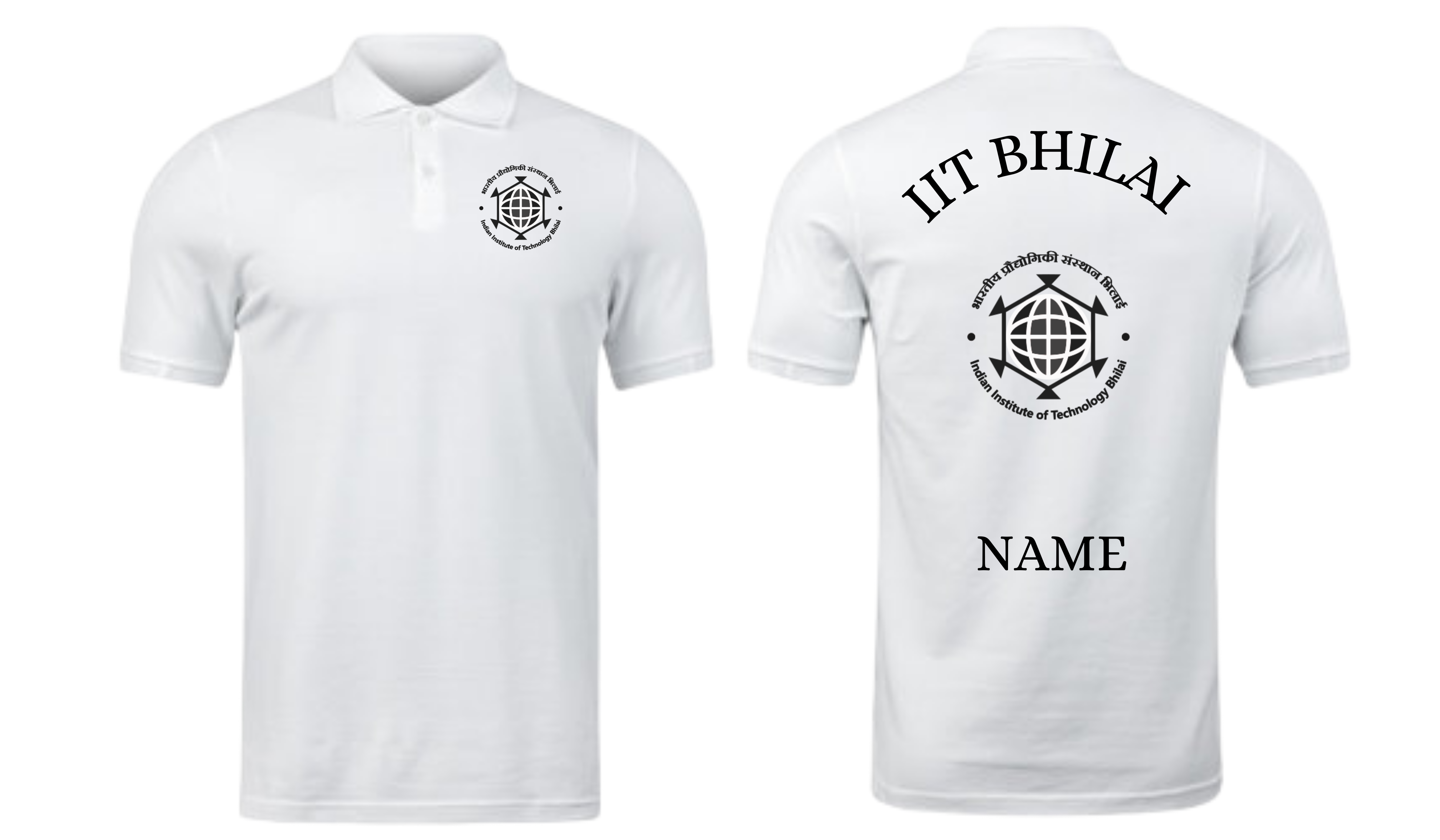 IIT BHILAI POLO T-SHIRT Classic Design 1 ( Ak design )