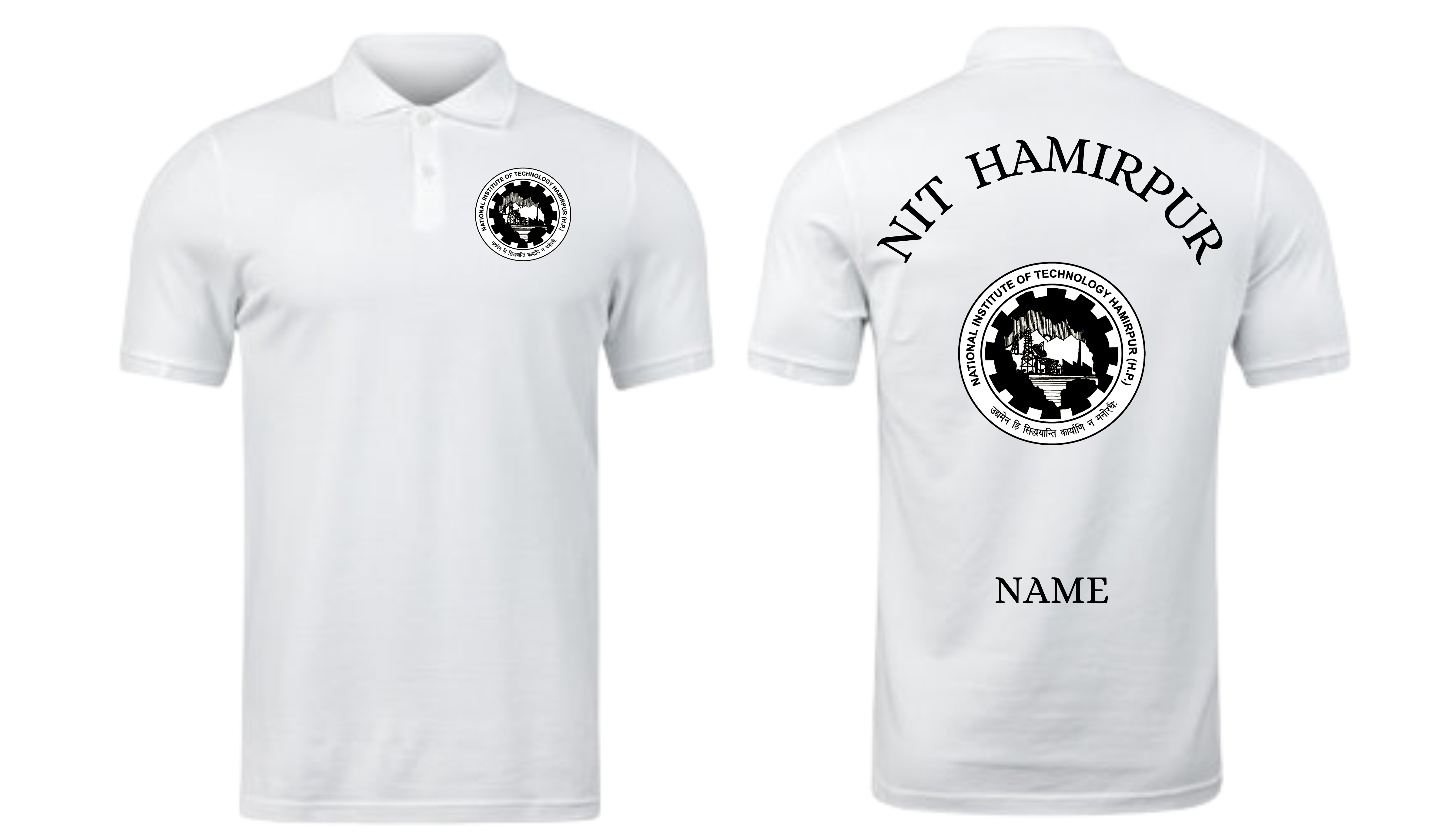 NIT Hamirpur POLO T-SHIRT Classic Design 1 ( Ak design )