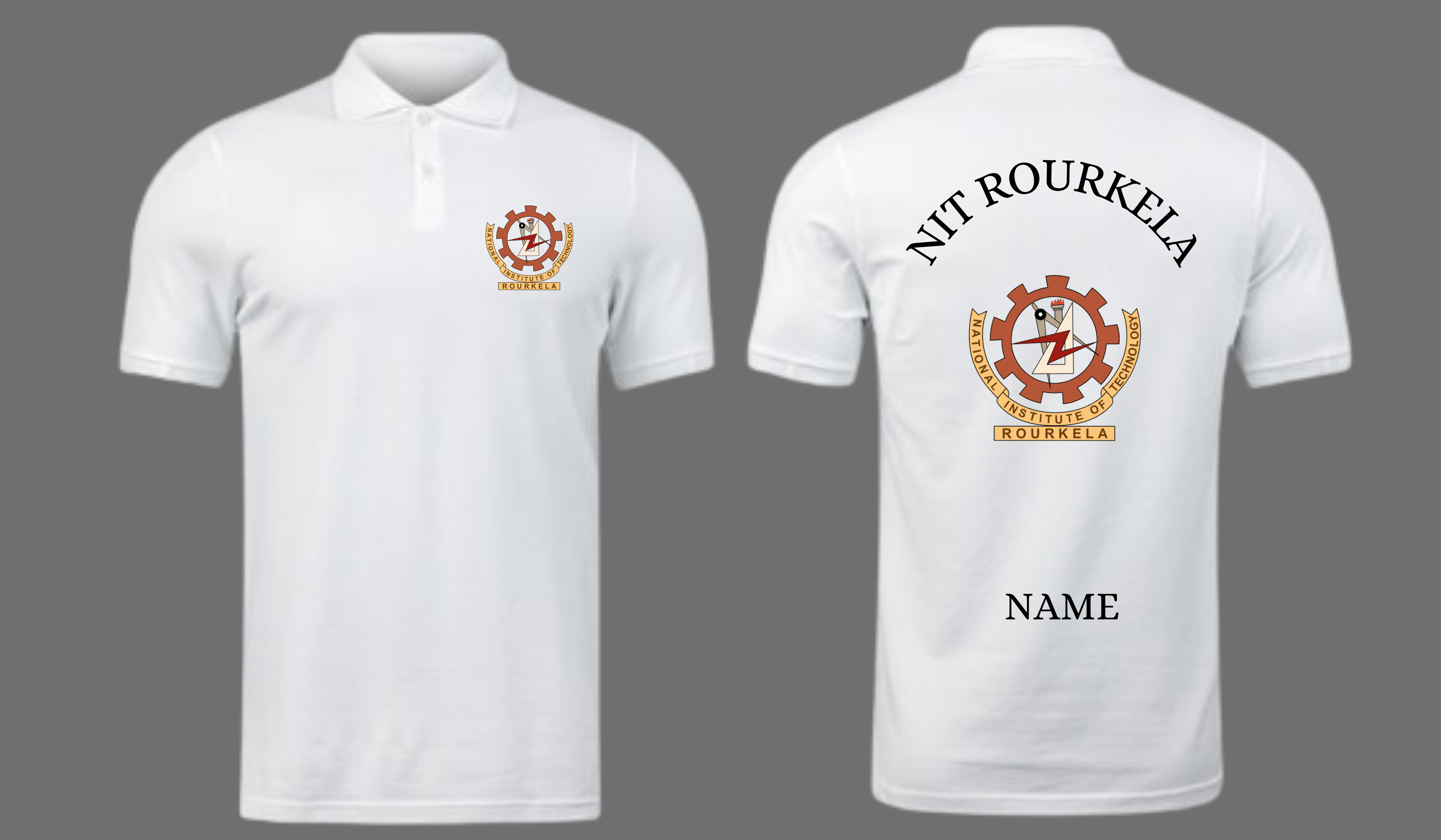 NIT ROURKELA POLO T-SHIRT Classic Design 1 ( Ak design )