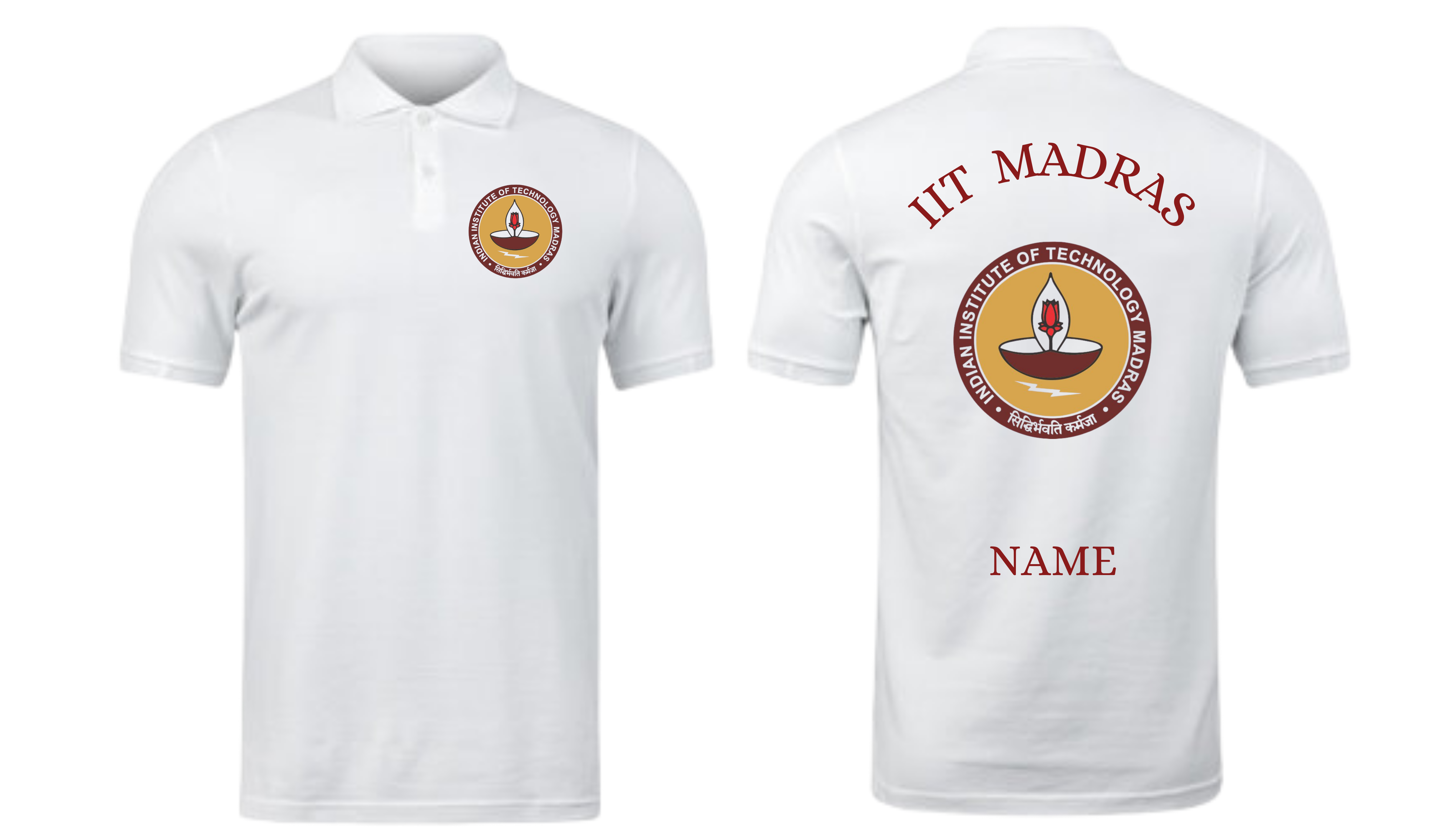 IIT MADRAS POLO T-SHIRT Classic Design 1 ( Ak design )
