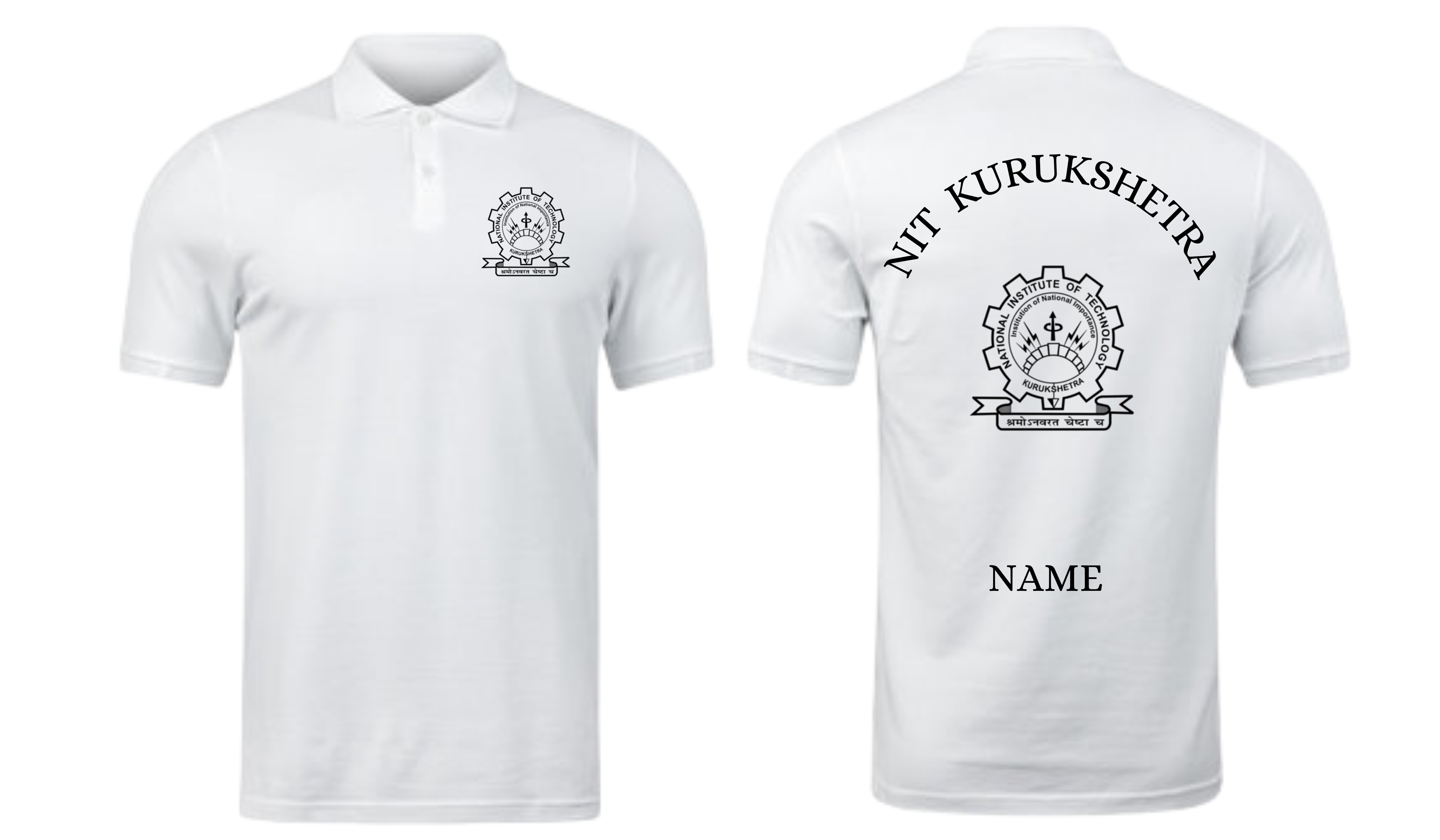 NIT Kurukshetra POLO T-SHIRT Classic Design 1 ( Ak design )