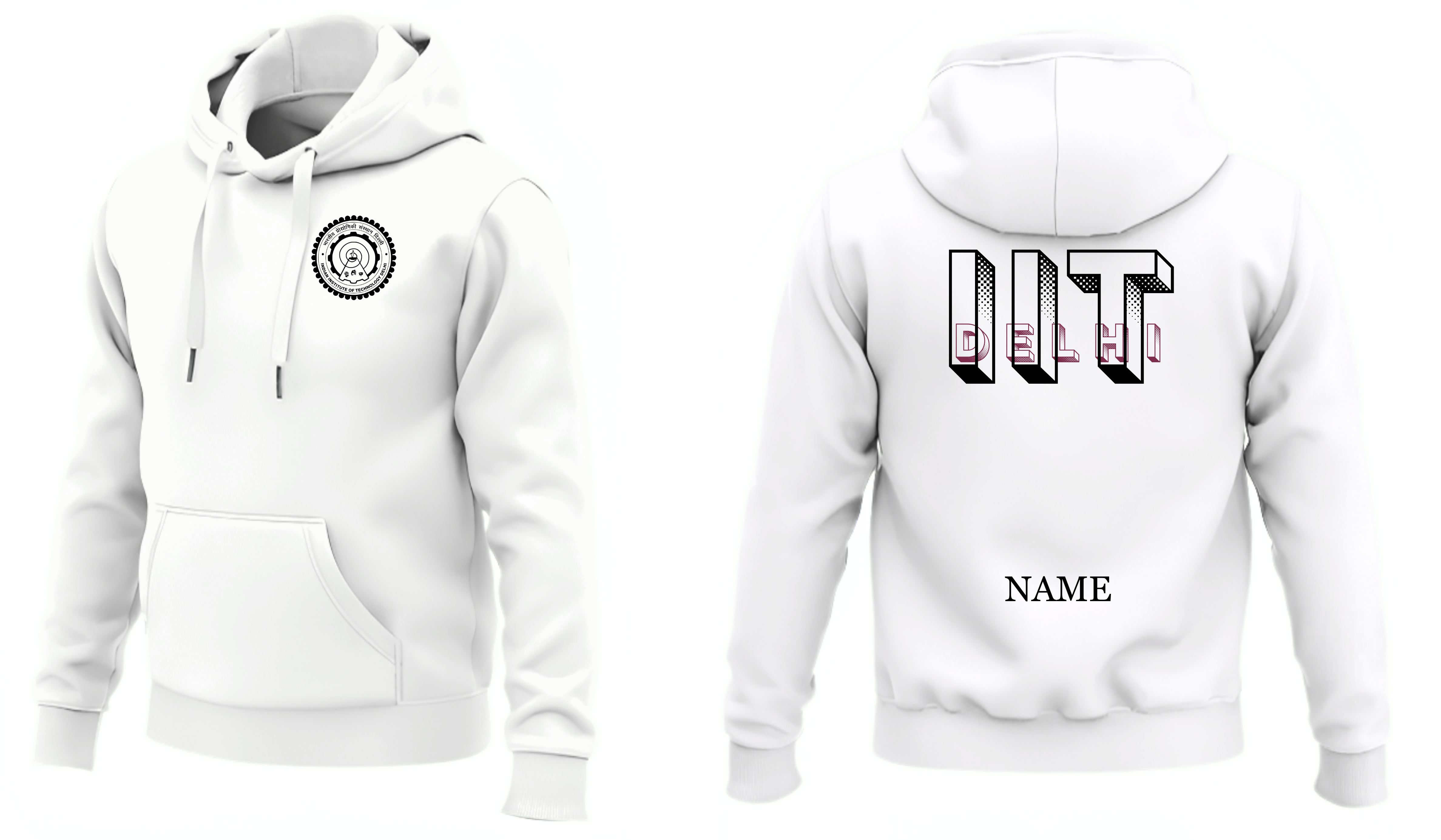 IIT DELHI Hoodies Classic Design 4 ( Ak Design )