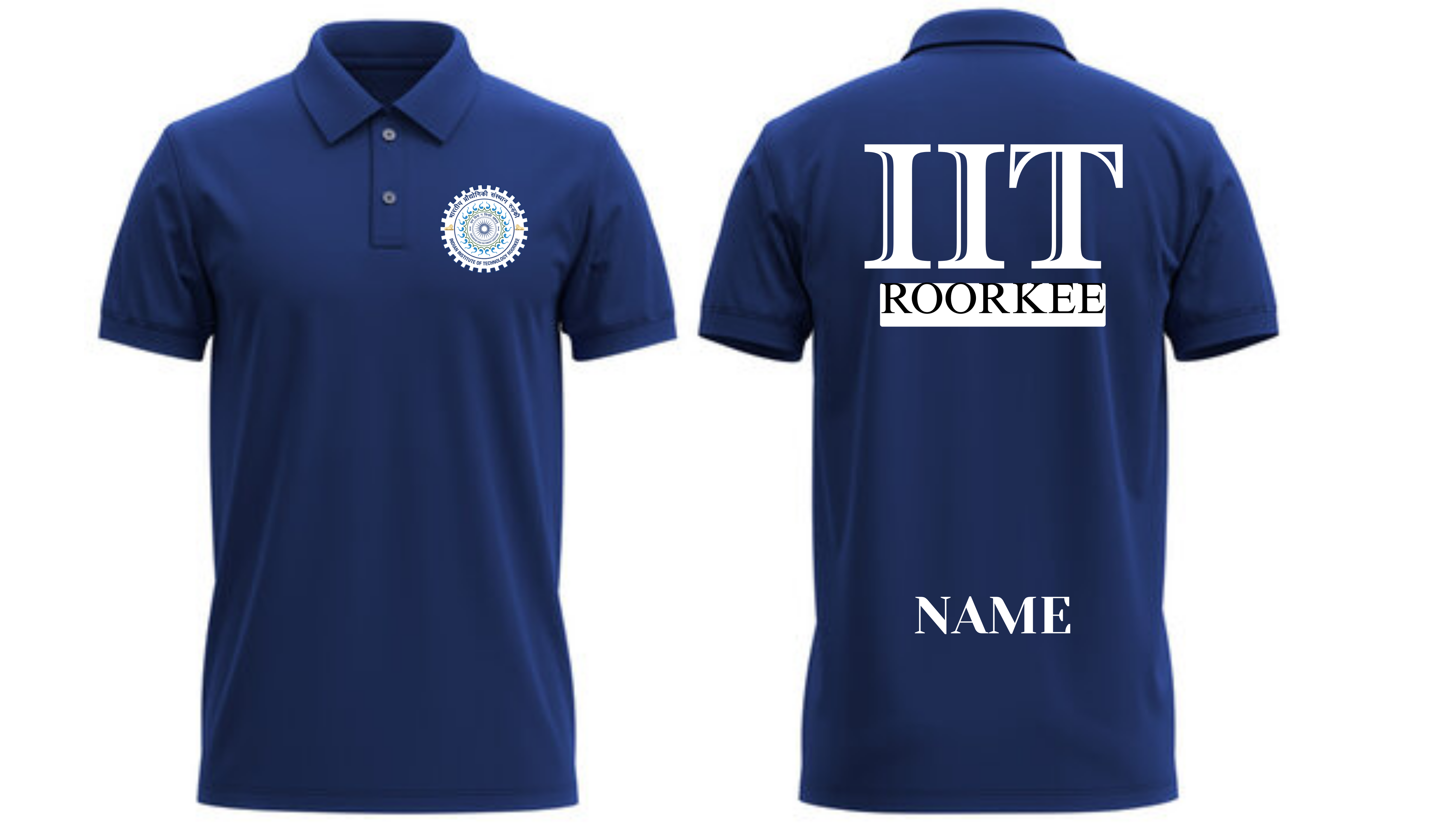 IIT Roorkee Polo T-SHIRT ITC Century handtooled Design ( CampusCart Design )