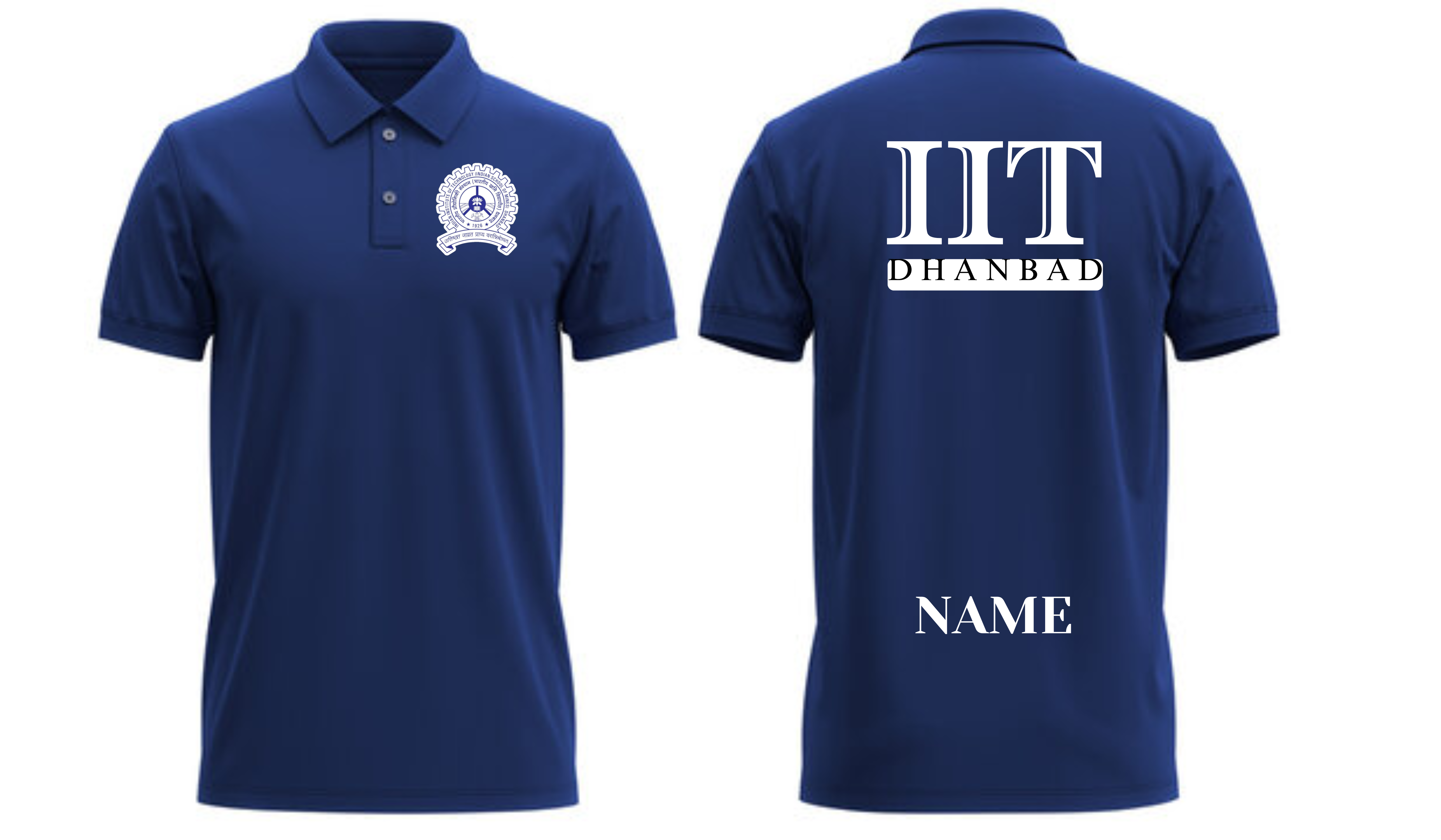 IIT Dhanbad POLO T-SHIRT ITC Century halftooled Design ( Ak design )