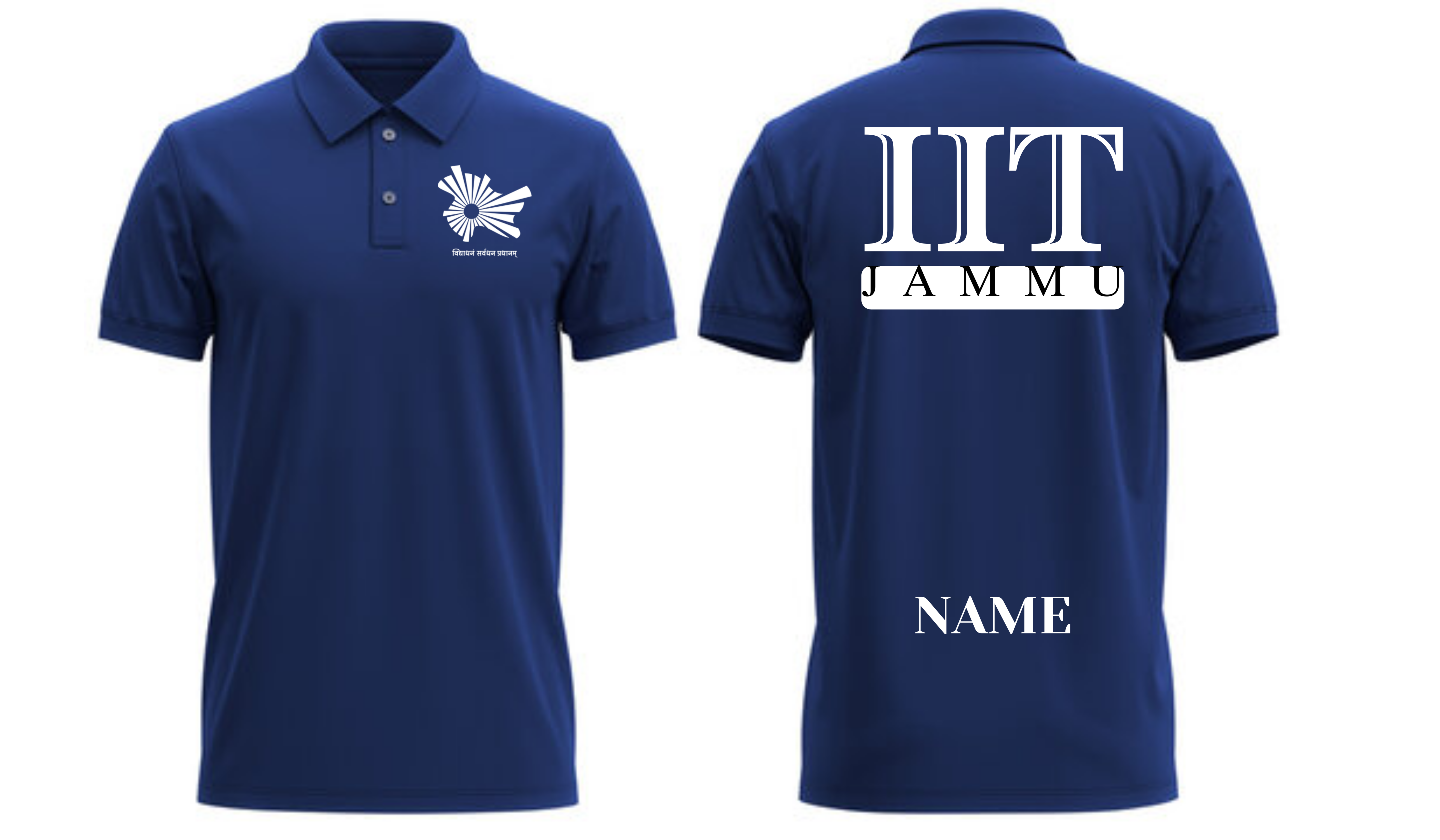 IIT Jammu Polo T-SHIRT ITC CENTURY Handtooled Design ( CampusCart Design )