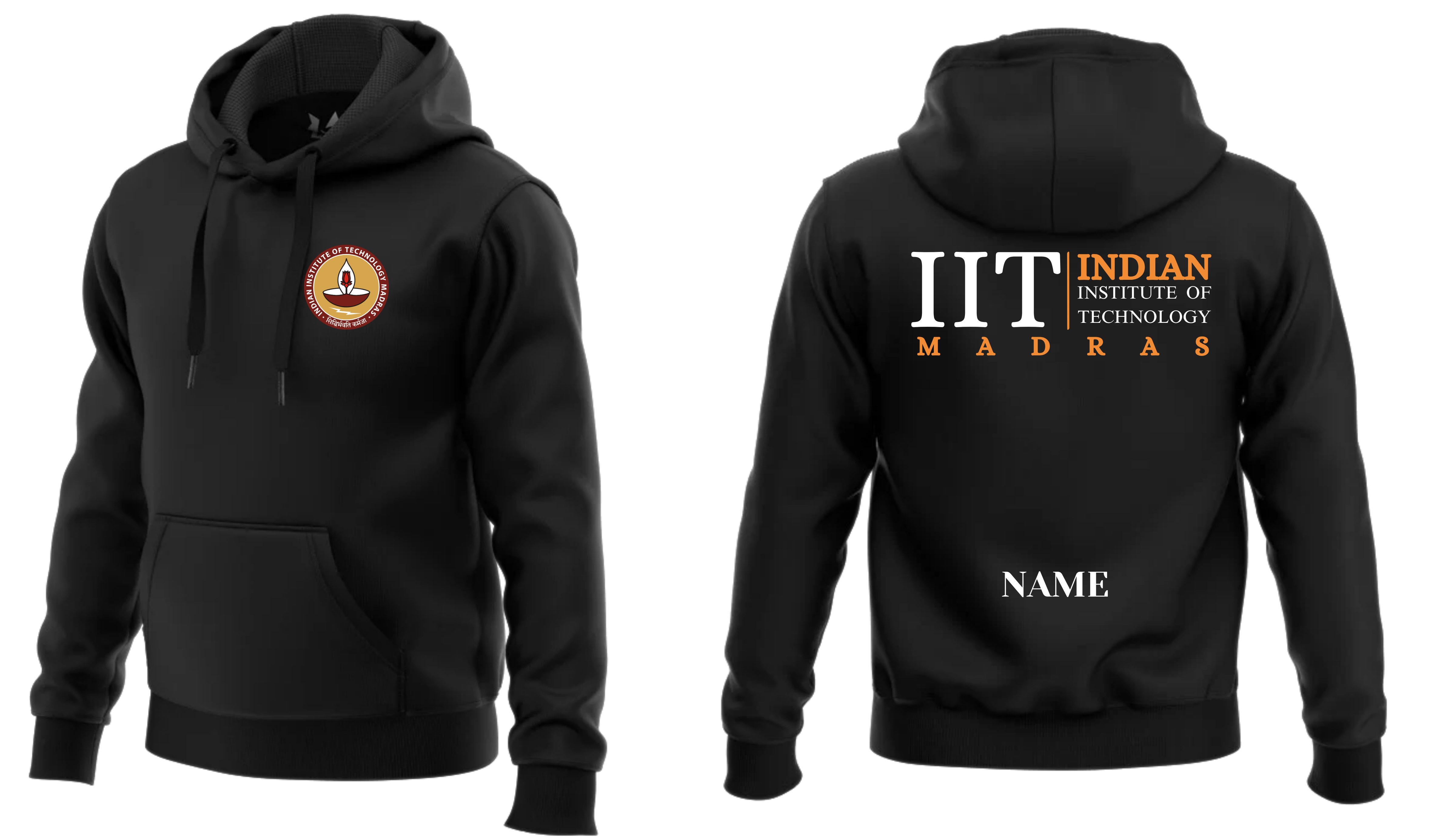 IIT MADRAS Hoodies Classic Design 2 ( Ak Design )