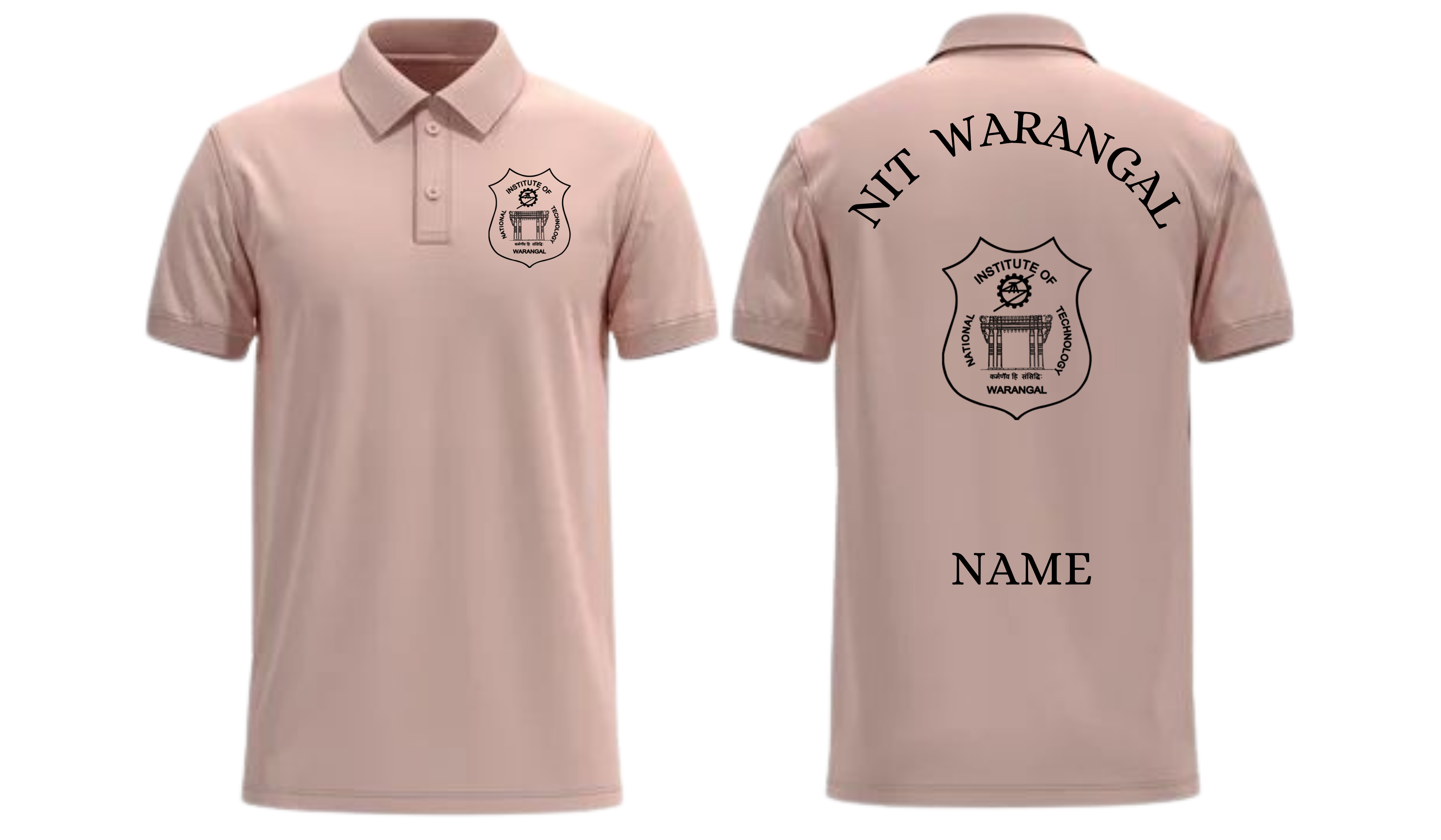 NIT Warangal POLO T-SHIRT Classic Design 1 ( Ak design )