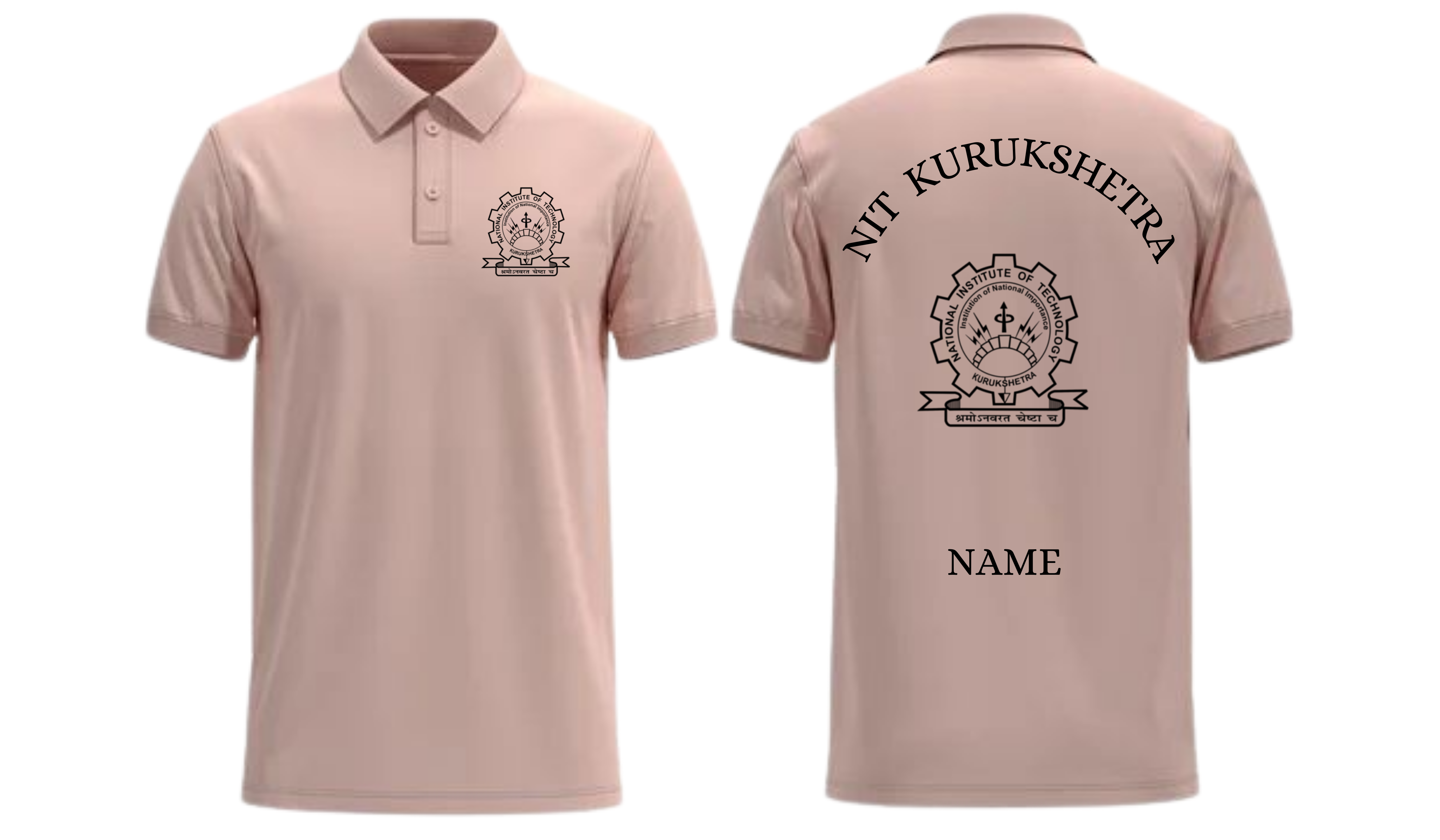 NIT Kurukshetra POLO T-SHIRT Classic Design 1 ( Ak design )