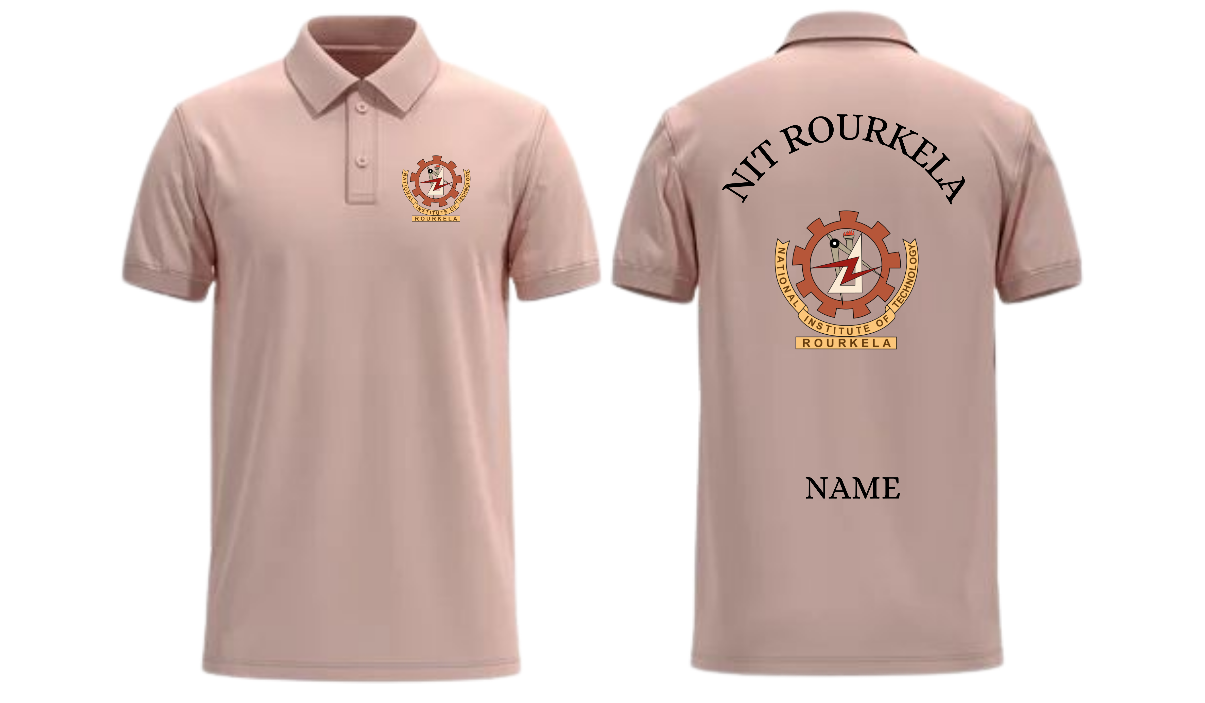NIT ROURKELA POLO T-SHIRT Classic Design 1 ( Ak design )