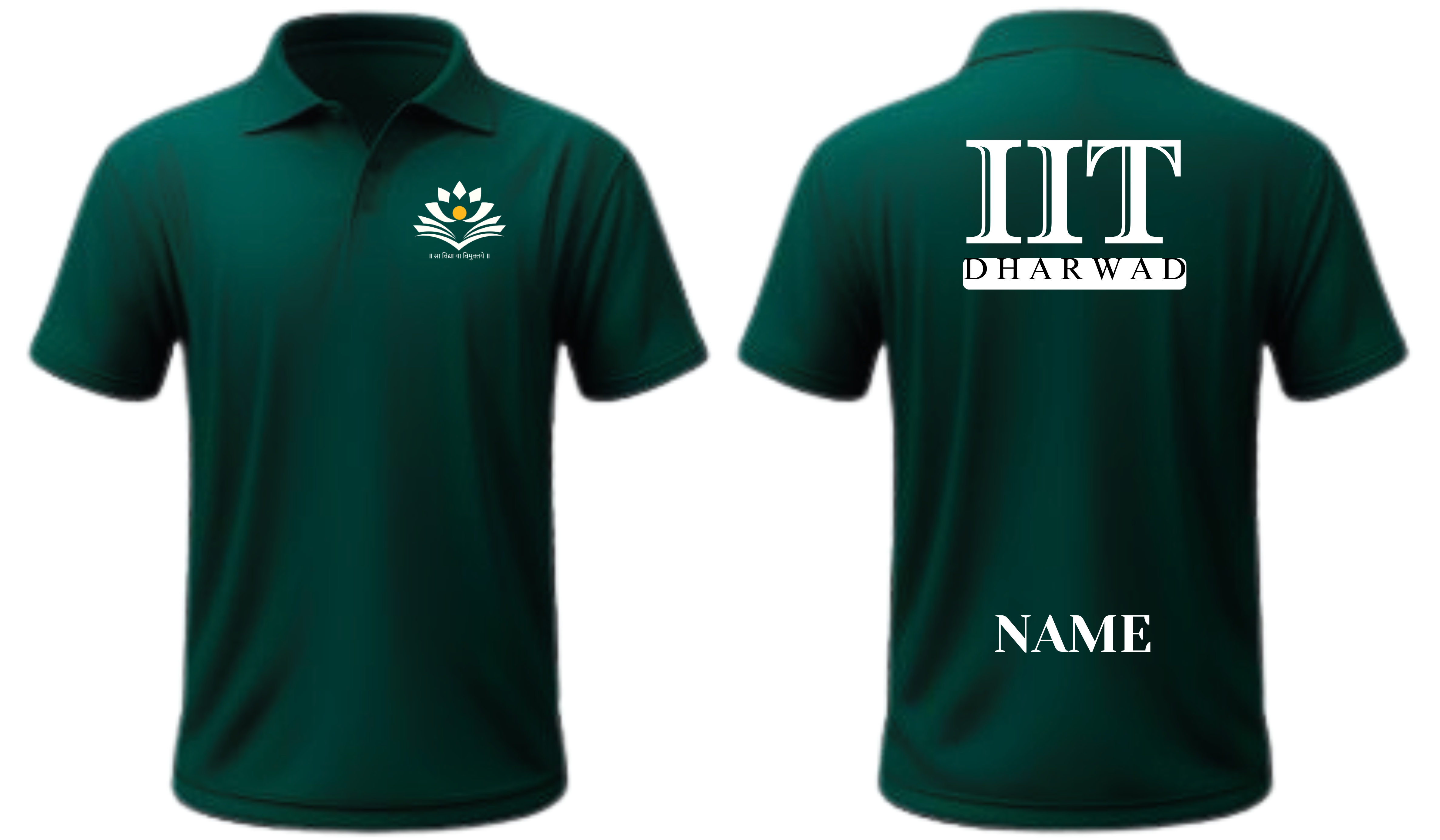 IIT Dharwad POLO T-SHIRT ITC Century Handtooled Design ( Ak design )
