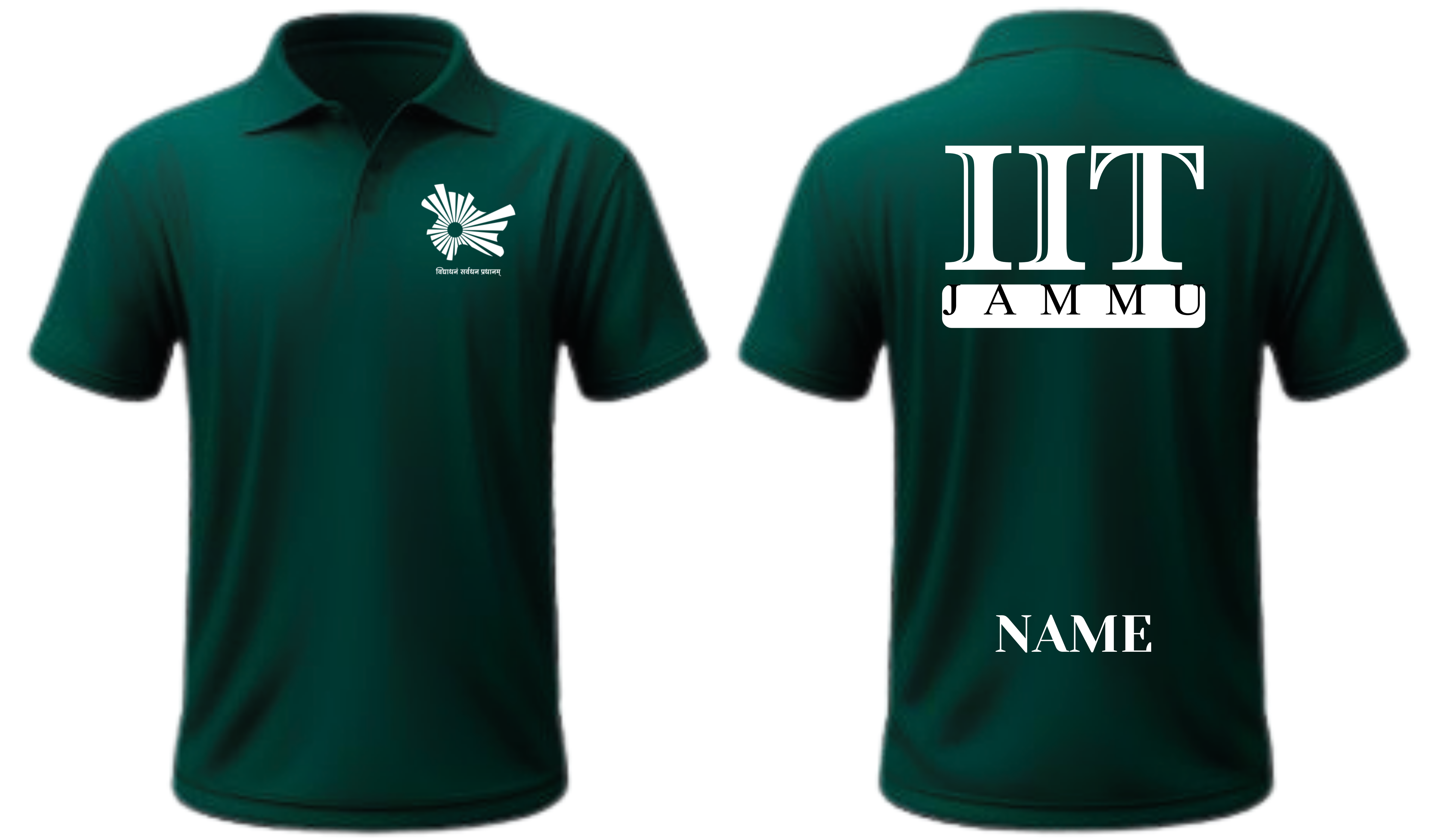 IIT Jammu Polo T-SHIRT ITC CENTURY Handtooled Design ( CampusCart Design )