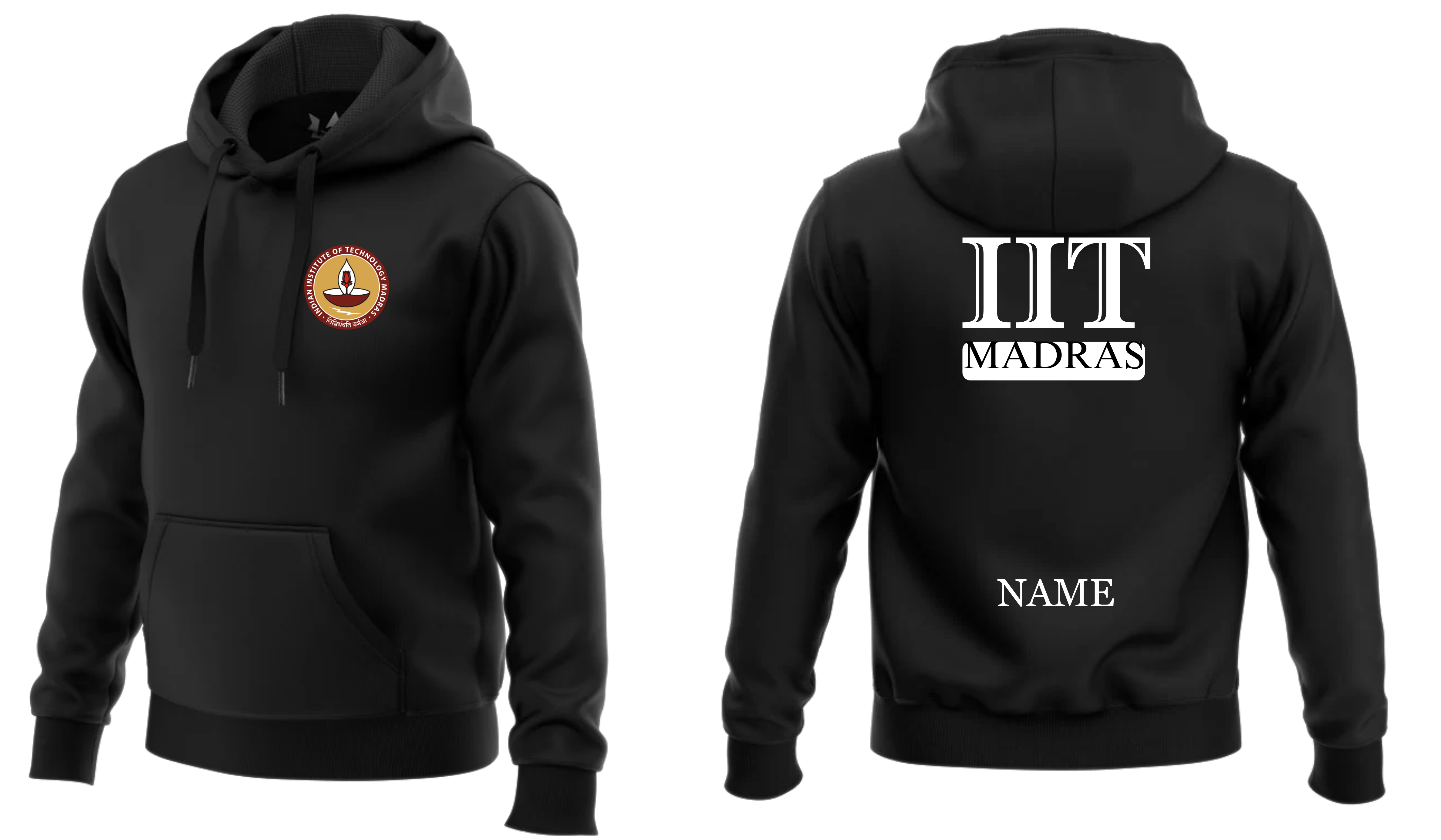 IIT MADRAS Hoodies Classic Design 3 ( Ak Design )