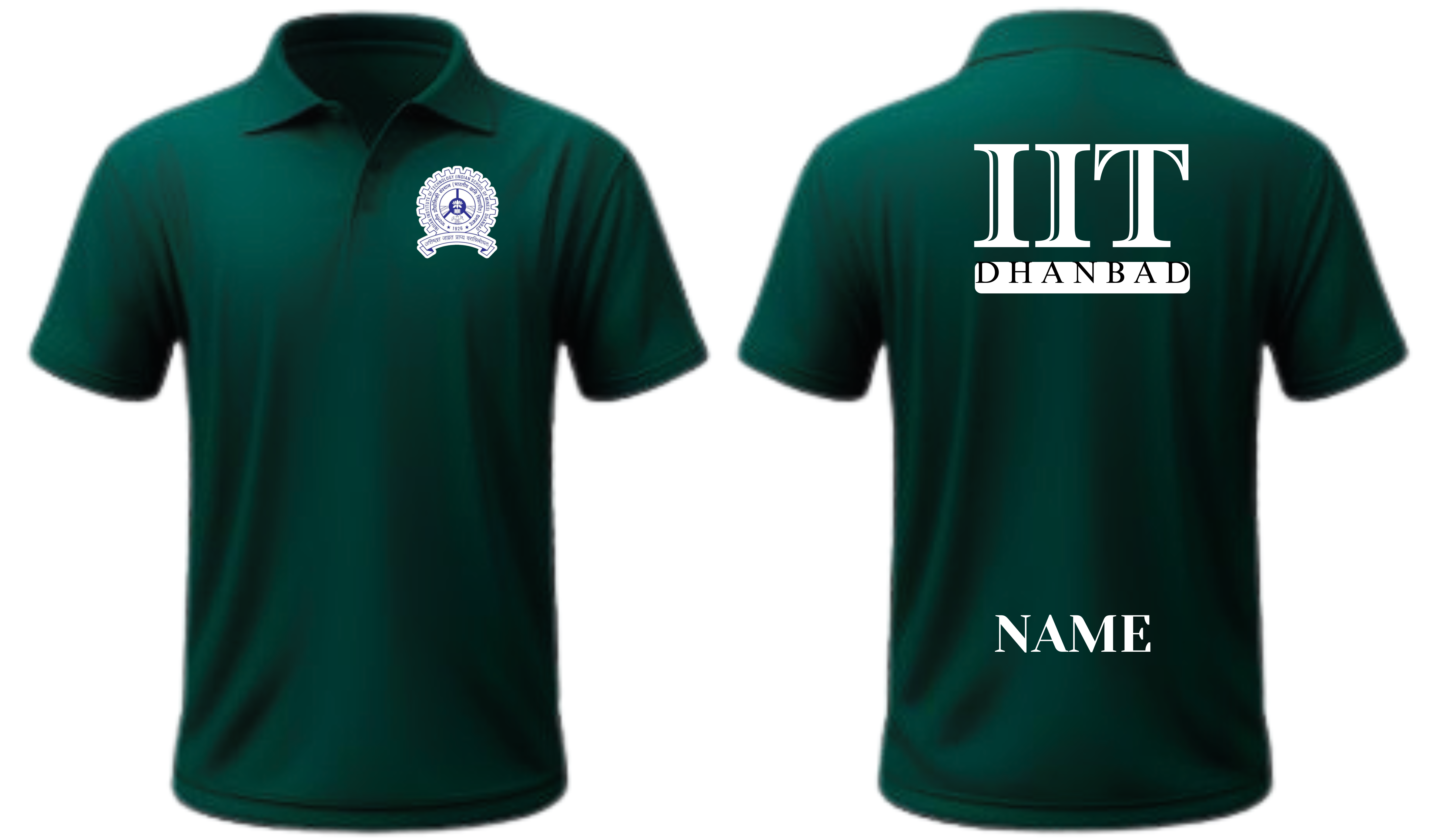 IIT Dhanbad POLO T-SHIRT ITC Century halftooled Design ( Ak design )