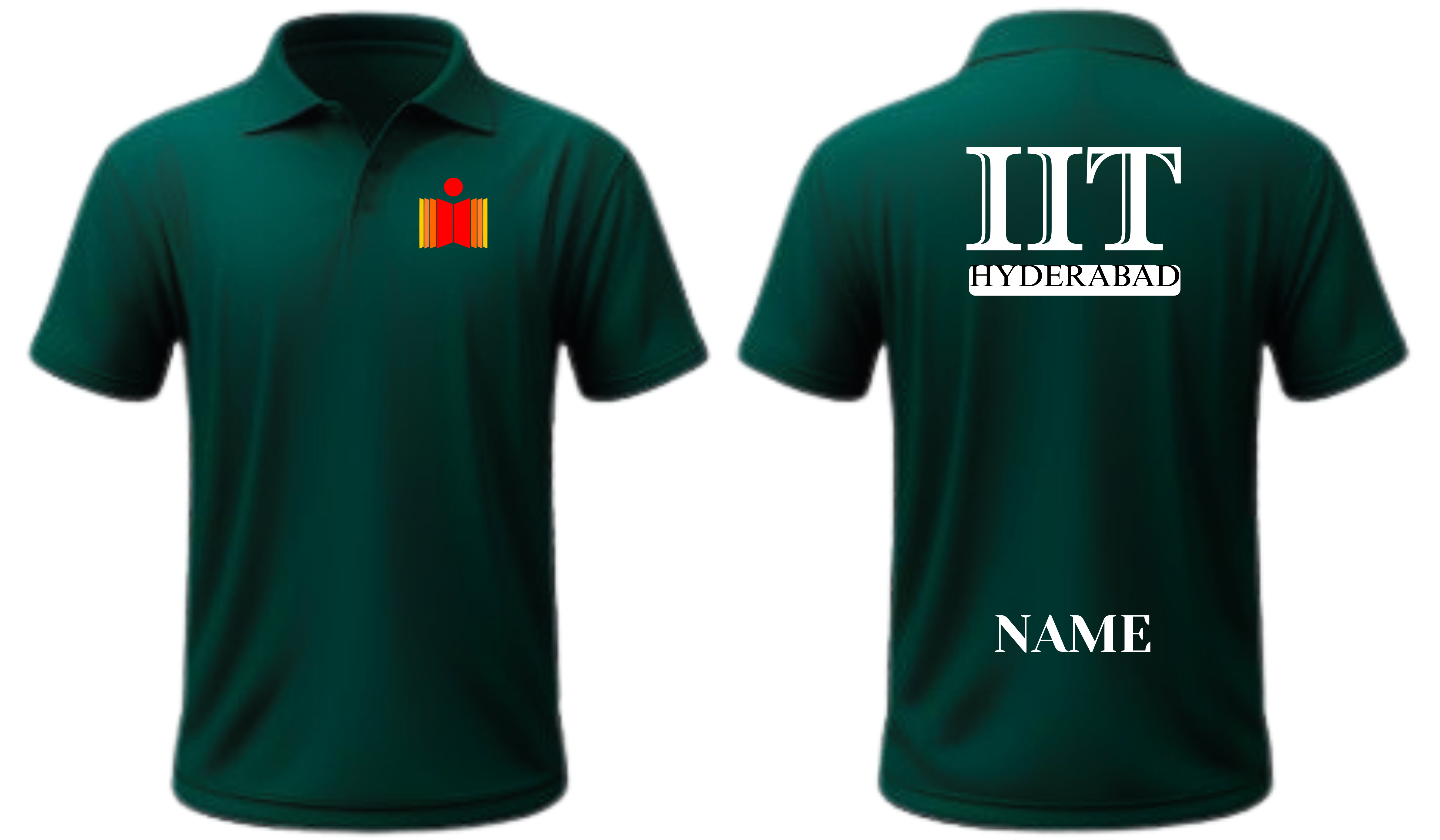 IIT HYDERABAD POLO T-SHIRT ITC CENTURY HANDTOOLED Design ( Ak design )