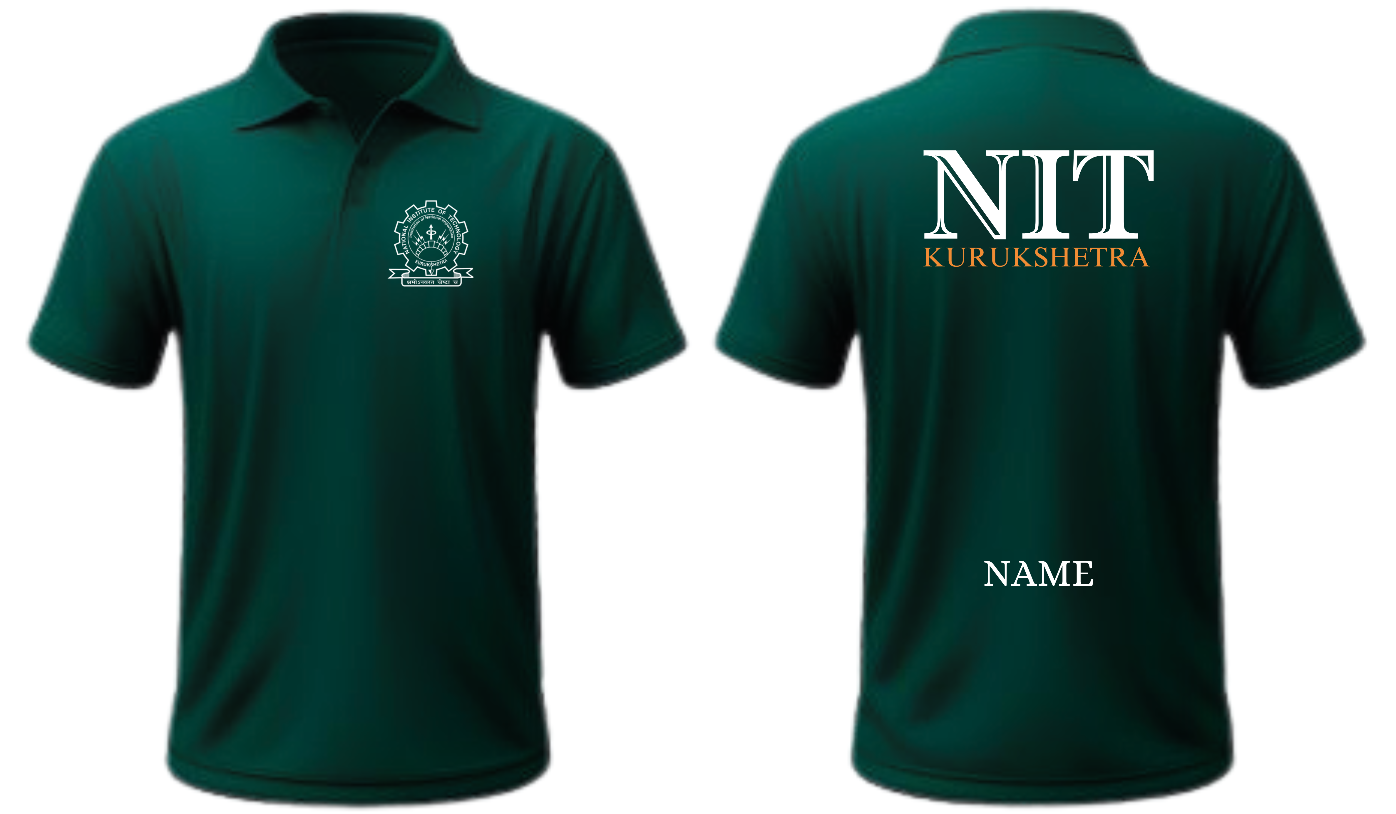 NIT Kurukshetra POLO T-SHIRT ITC Century handtooled Design ( Ak design )