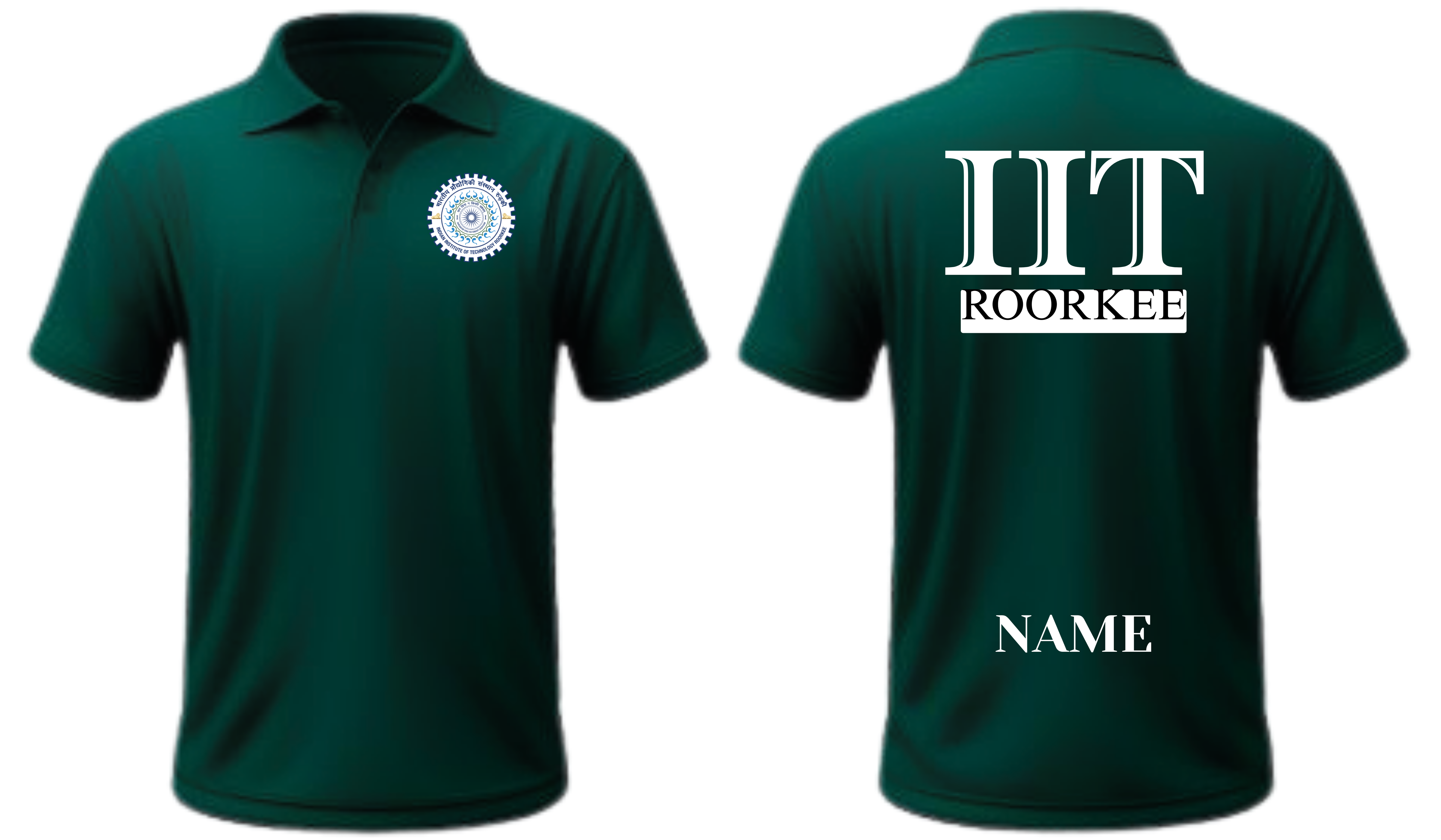 IIT Roorkee Polo T-SHIRT ITC Century handtooled Design ( CampusCart Design )