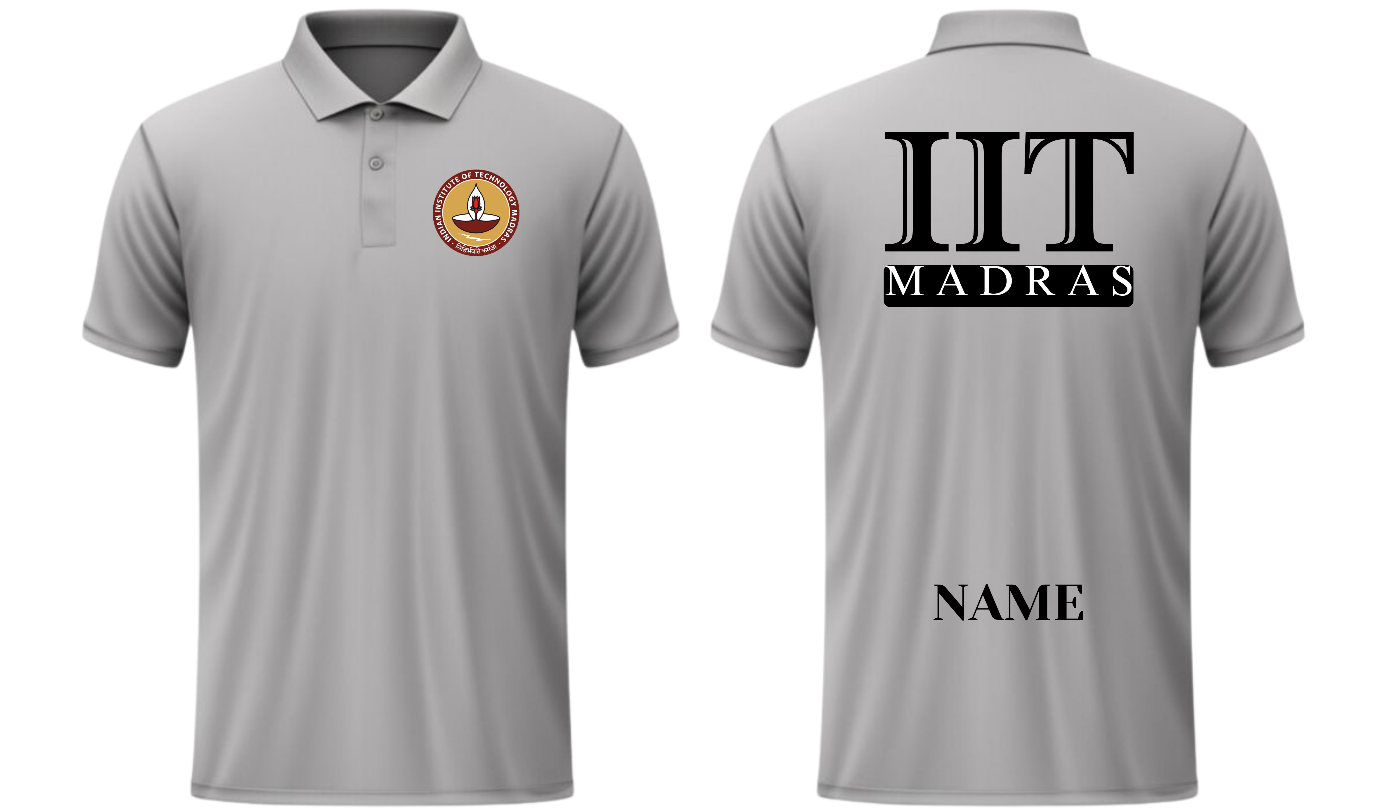 IIT MADRAS POLO T-SHIRT Bold Halftone Design ( Ak design )