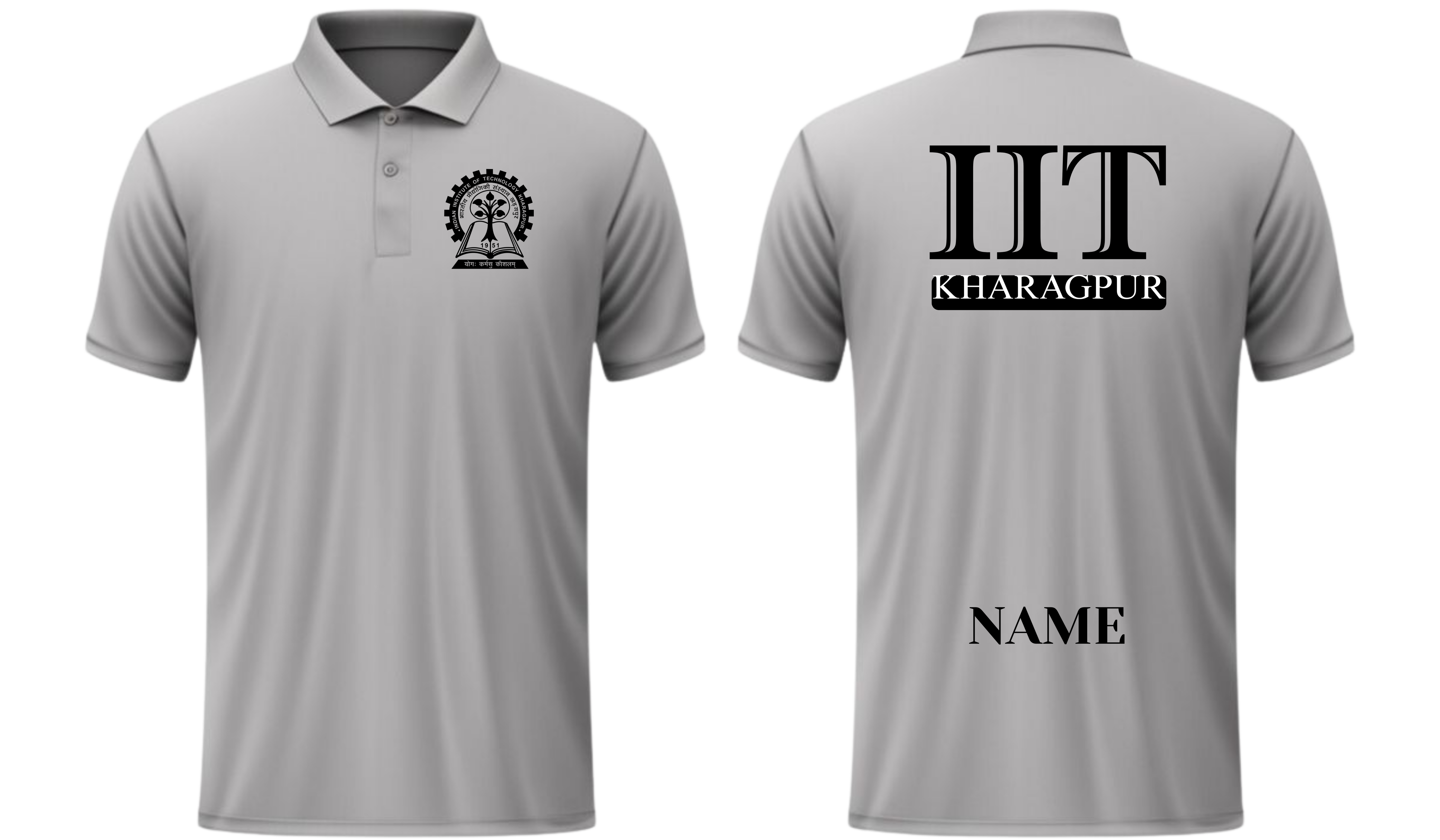 IIT Kharagpur POLO T-SHIRT ITC Century handtooled Design ( Ak design )