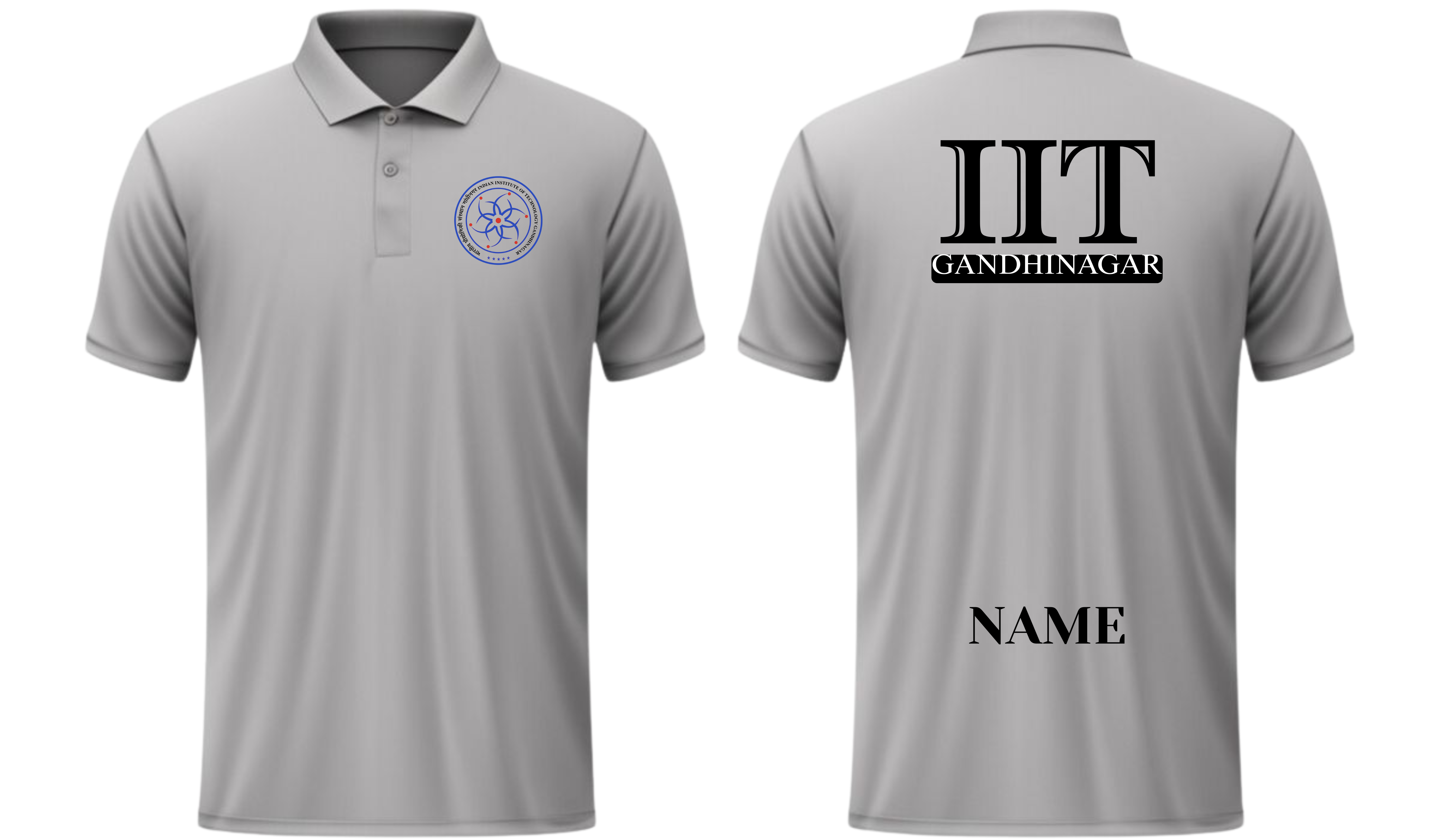 IIT Gandhinagar POLO T-SHIRT ITC Century Halftooled Design ( Ak design )