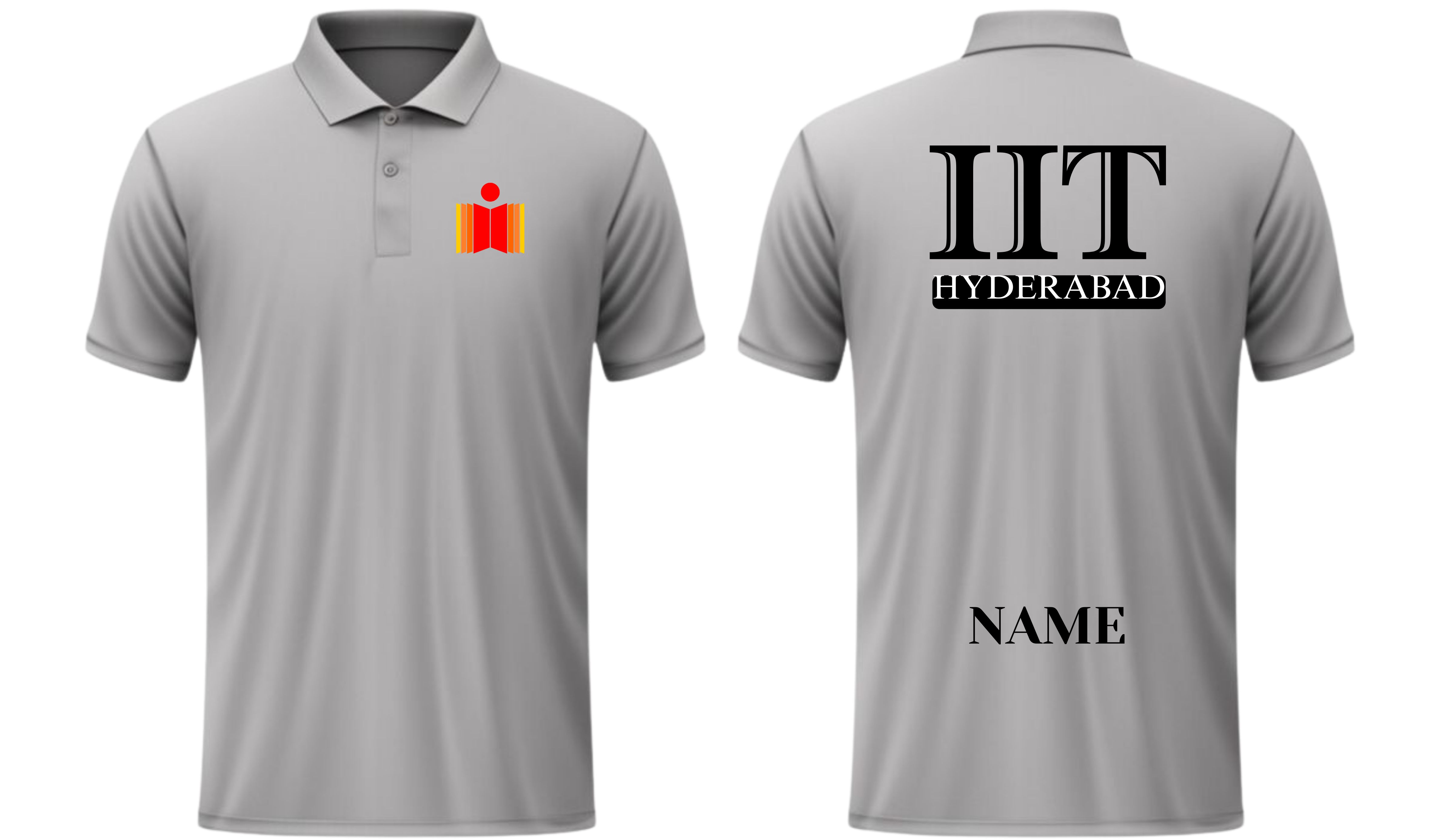 IIT HYDERABAD POLO T-SHIRT ITC CENTURY HANDTOOLED Design ( Ak design )