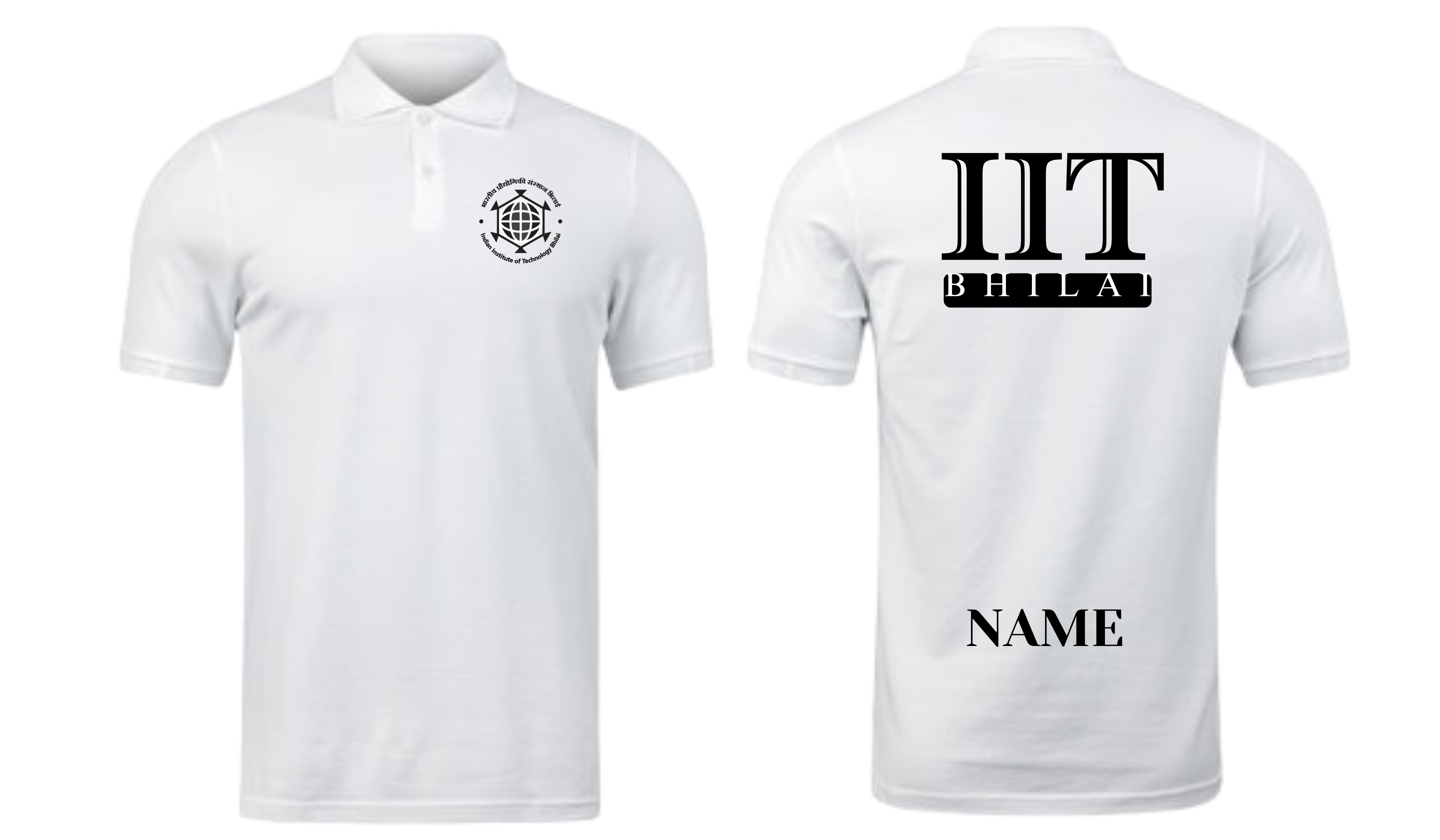 IIT BHILAI POLO T-SHIRT ITC Century Handtooled Design ( Ak design )