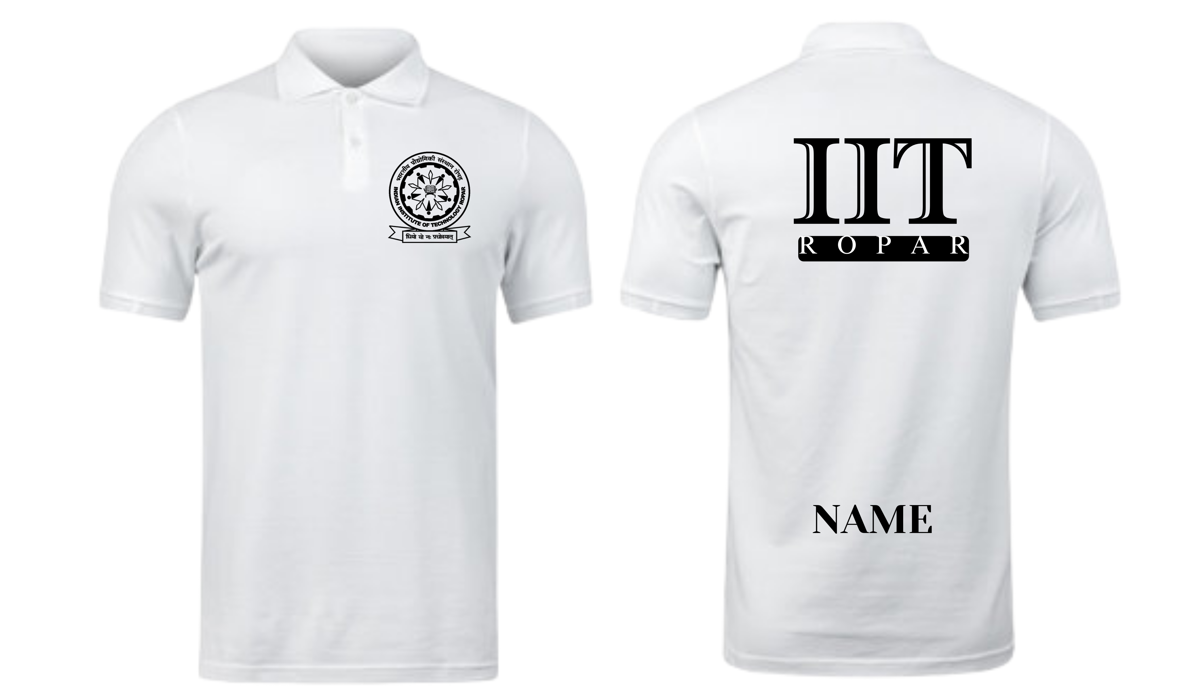 IIT ROPAR POLO T-SHIRT ITC Century Handtooled Design ( Ak design )