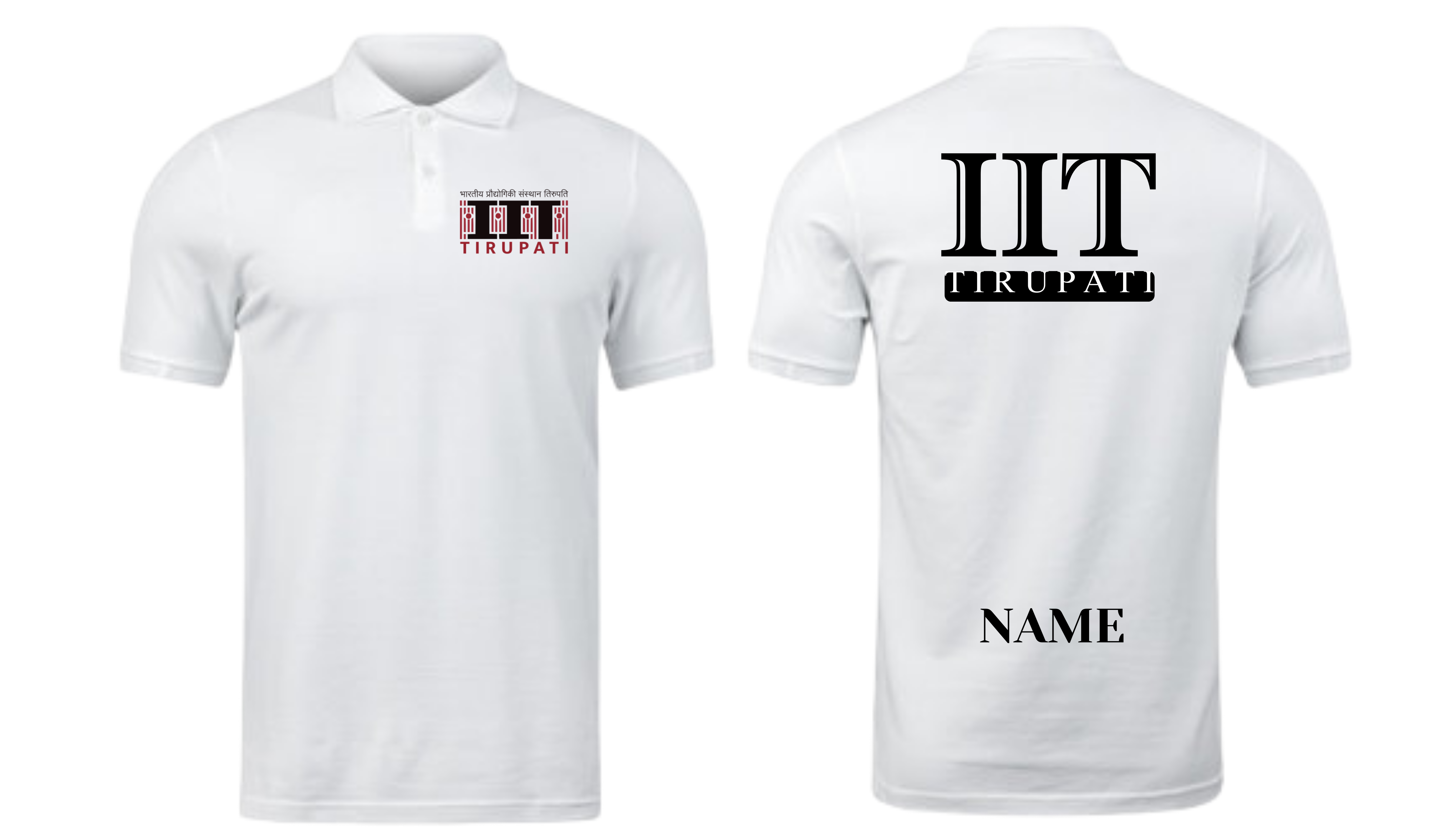 IIT TIRUPATI POLO T-SHIRT ITC Century handtooled Design ( Ak design )