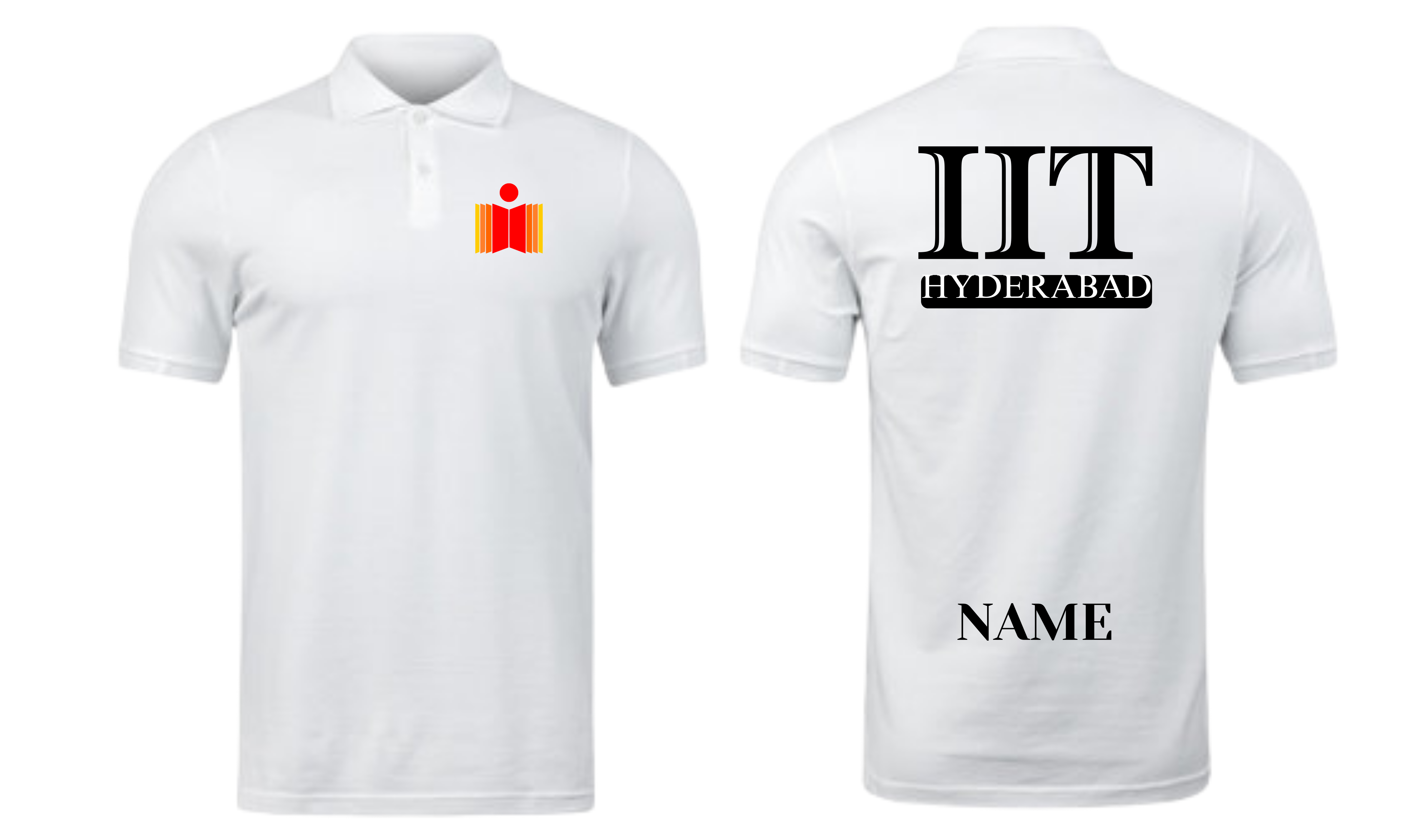 IIT HYDERABAD POLO T-SHIRT ITC CENTURY HANDTOOLED Design ( Ak design )