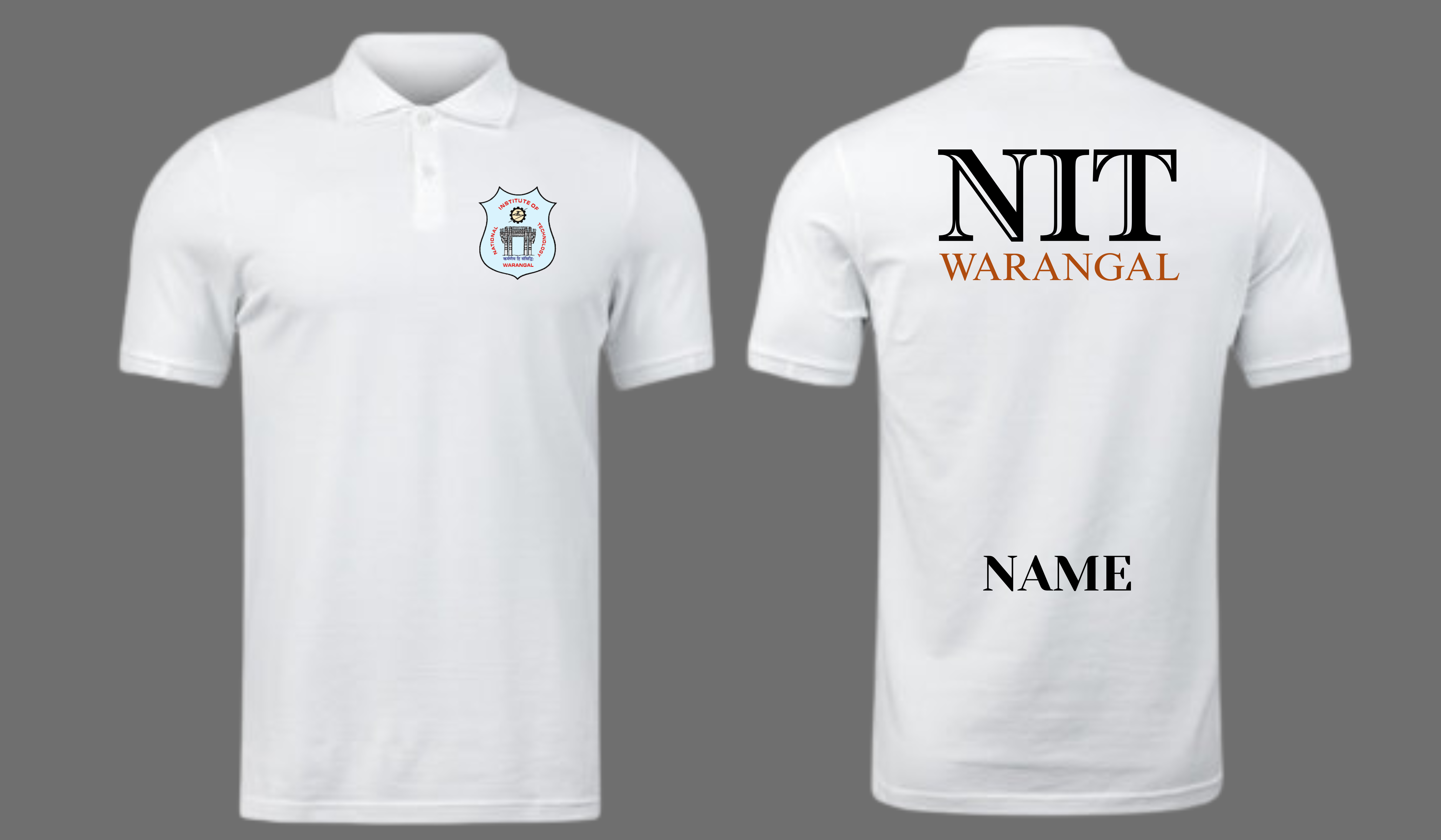 NIT Warangal POLO T-SHIRT ITC Century Handtooled Design ( Ak design )