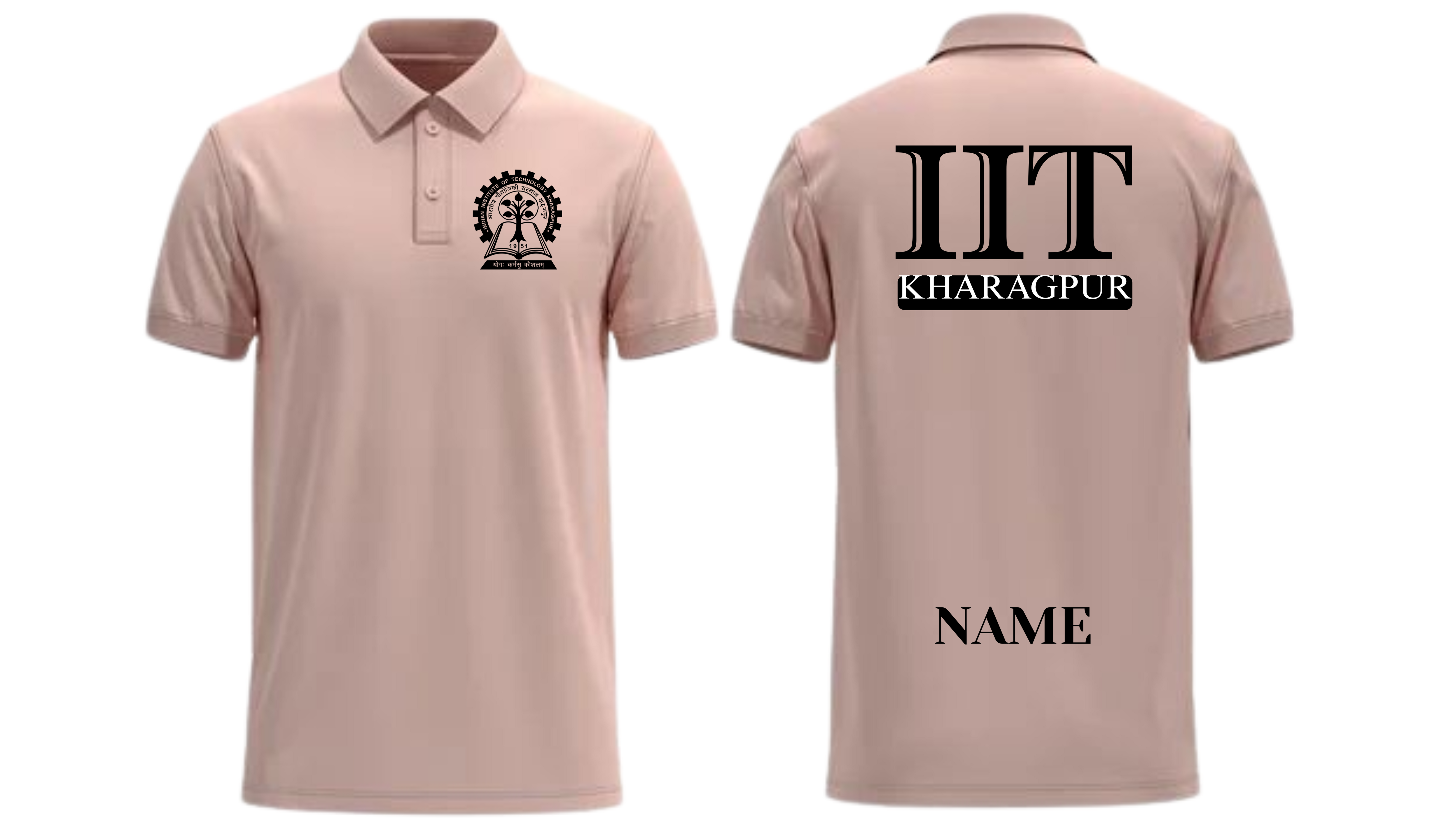 IIT Kharagpur POLO T-SHIRT ITC Century handtooled Design ( Ak design )