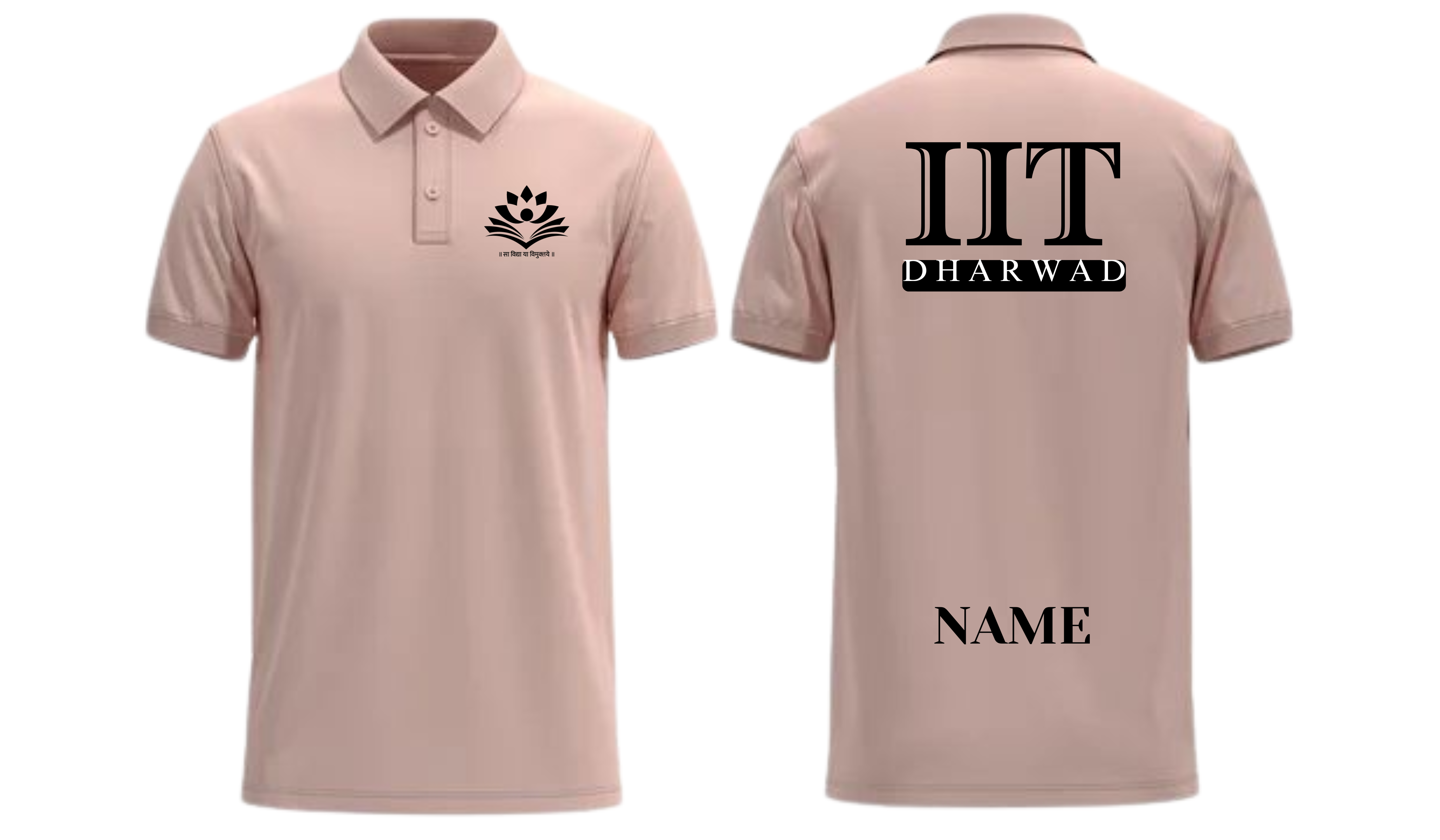 IIT Dharwad POLO T-SHIRT ITC Century Handtooled Design ( Ak design )
