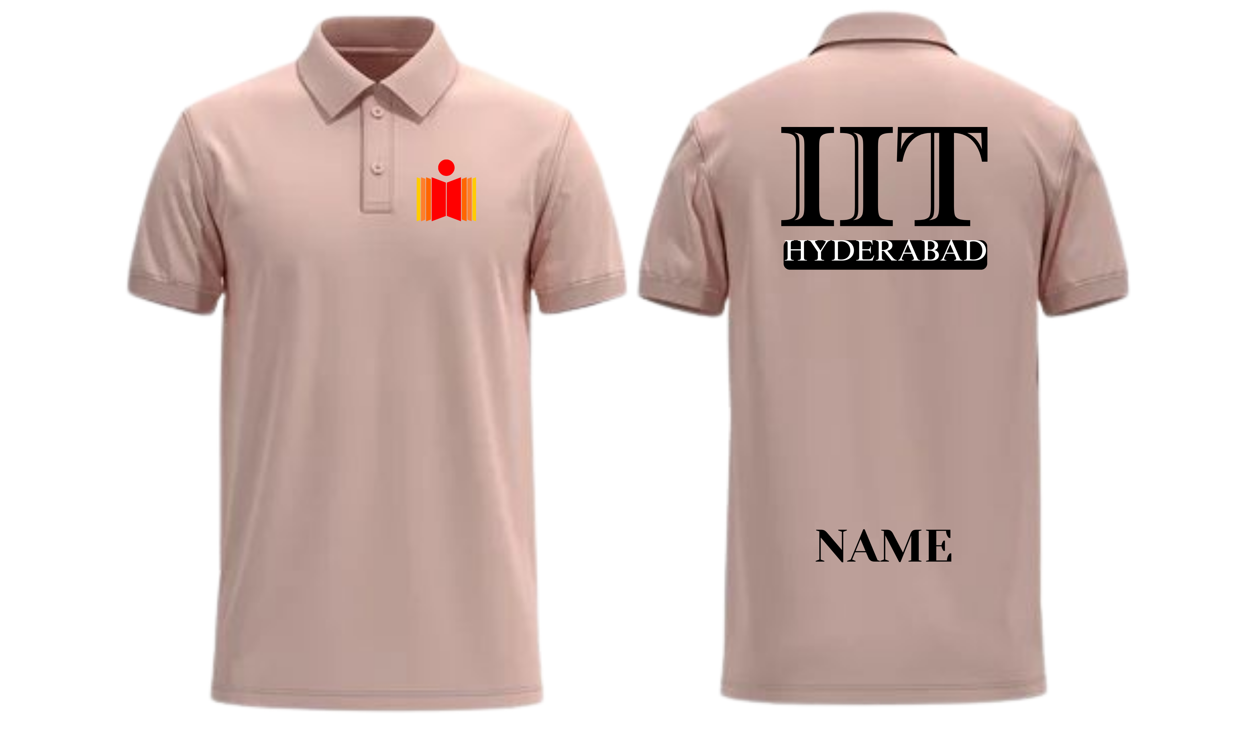 IIT HYDERABAD POLO T-SHIRT ITC CENTURY HANDTOOLED Design ( Ak design )