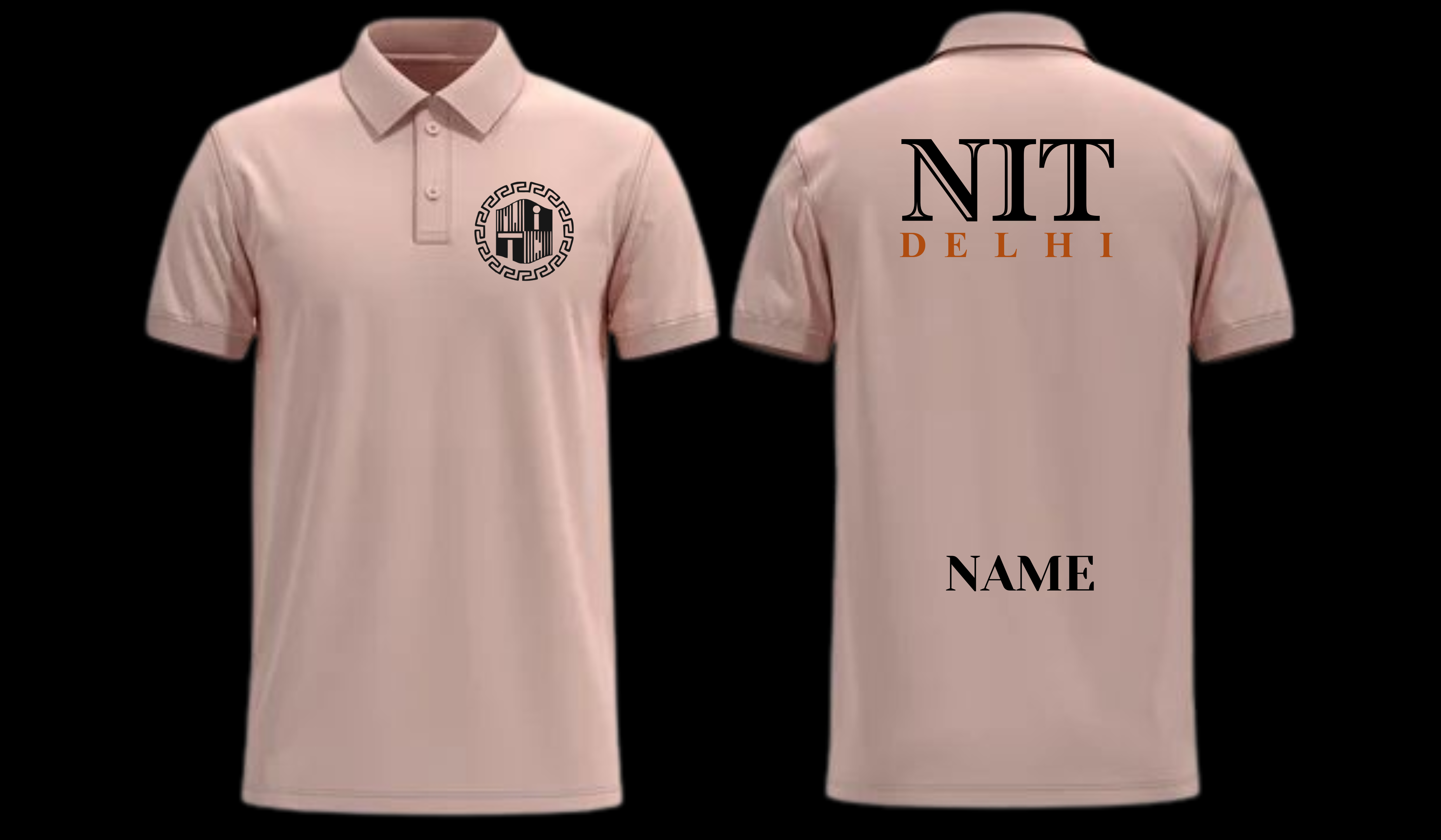 NIT DELHI POLO T-SHIRT ITC Century Handtooled Design ( Ak design )