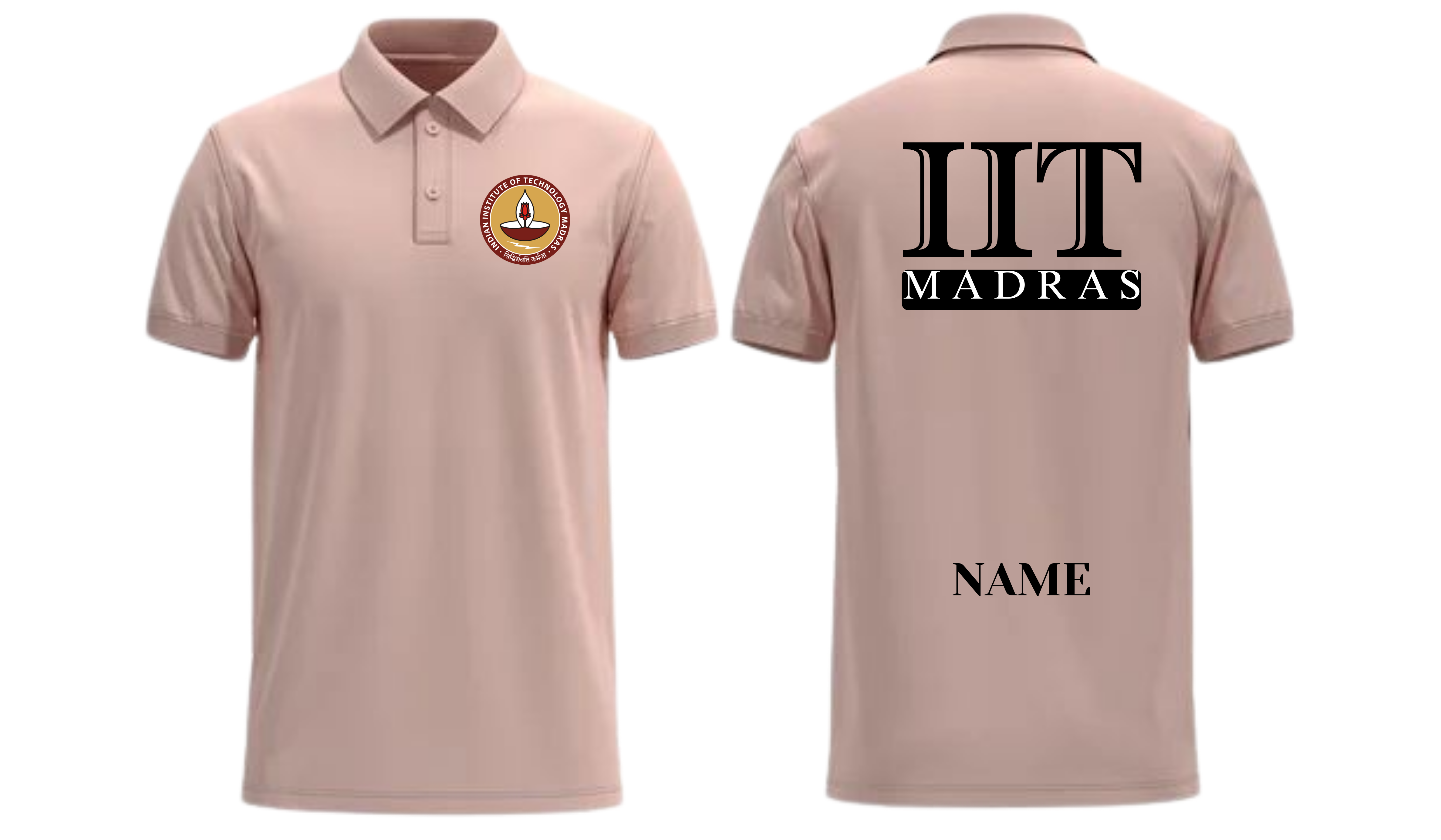 IIT MADRAS POLO T-SHIRT Bold Halftone Design ( Ak design )