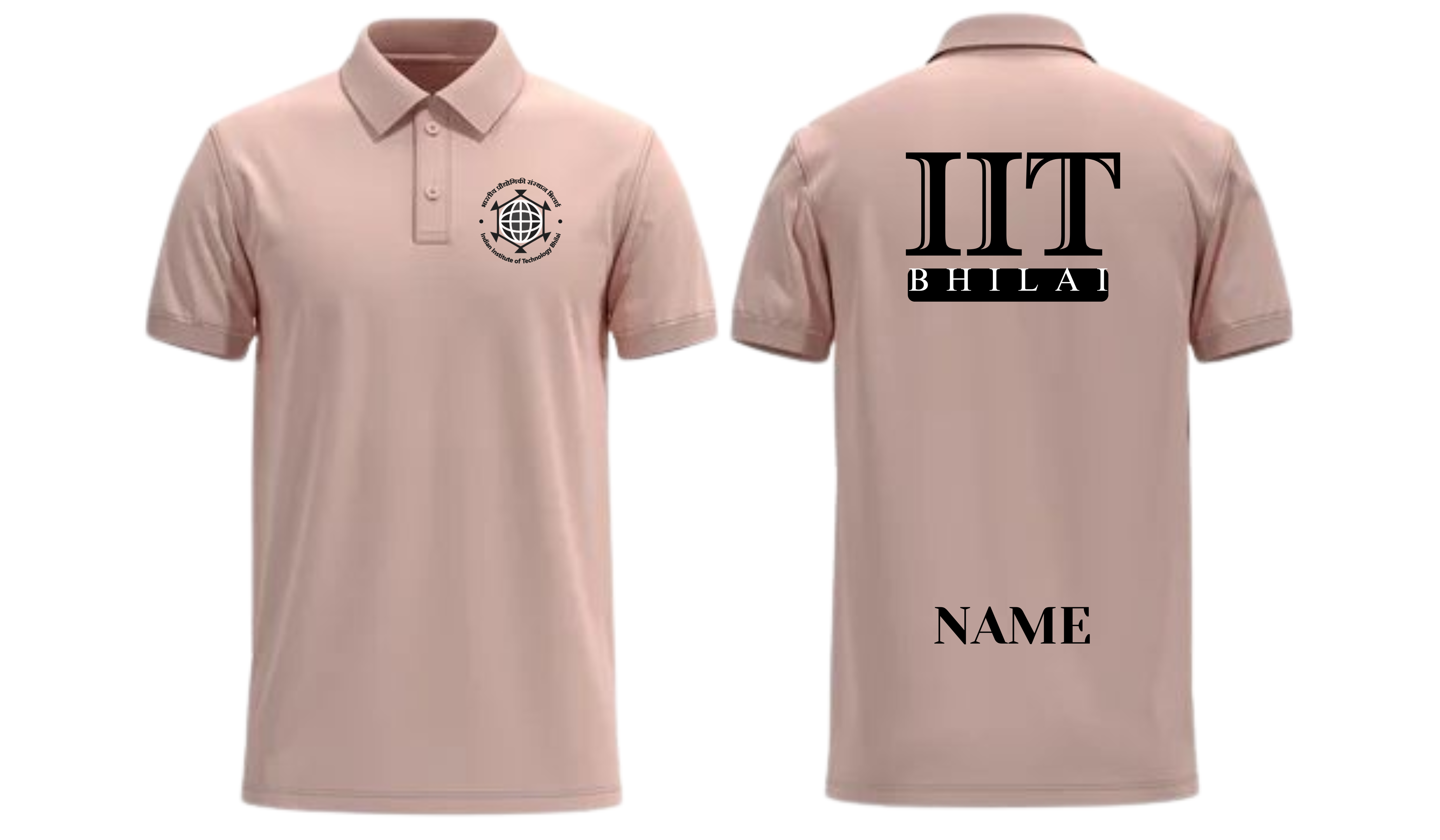 IIT BHILAI POLO T-SHIRT ITC Century Handtooled Design ( Ak design )
