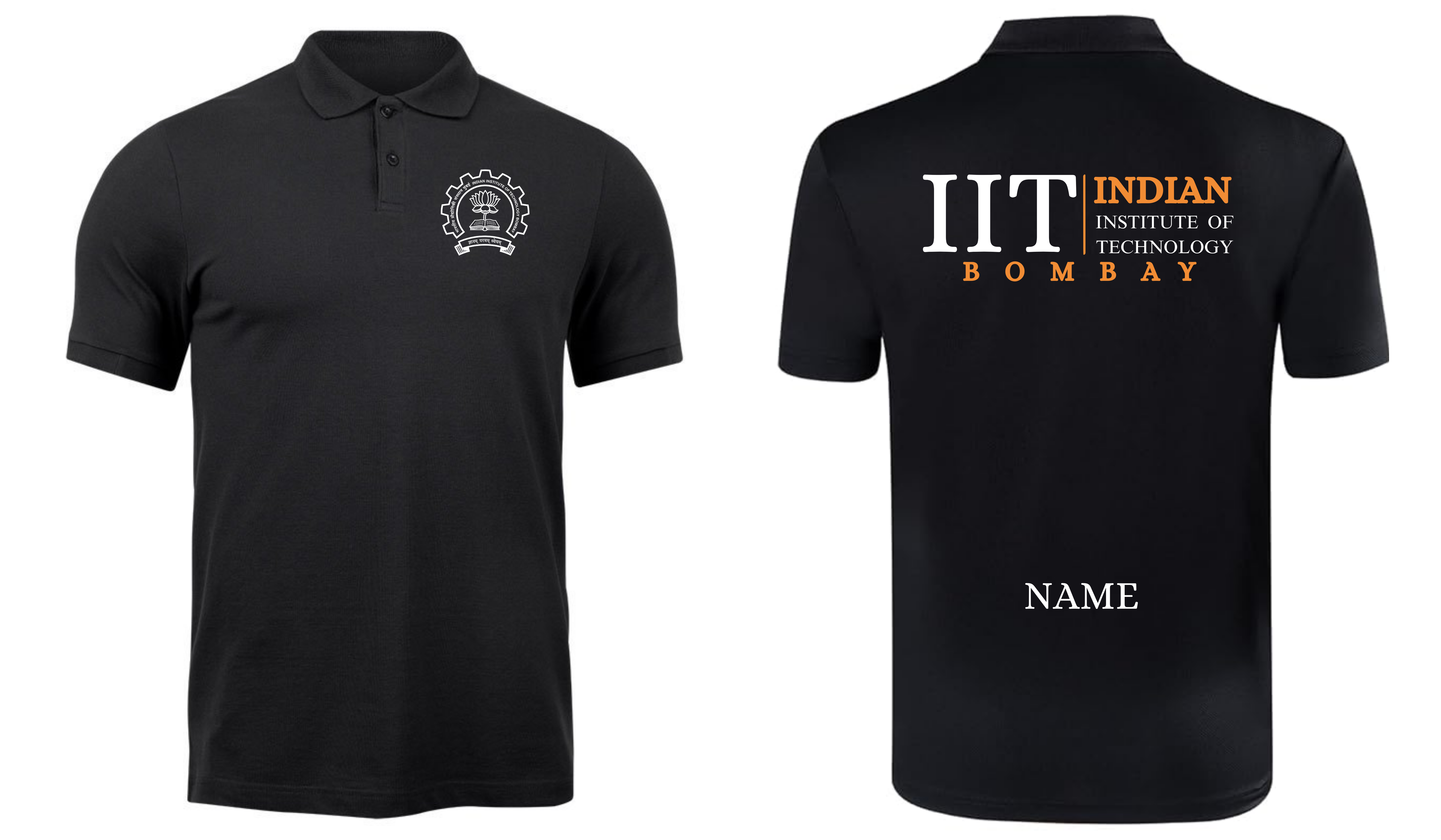IIT BOMBAY Polo T-SHIRT Classic Design 2 ( CampusCart Design )