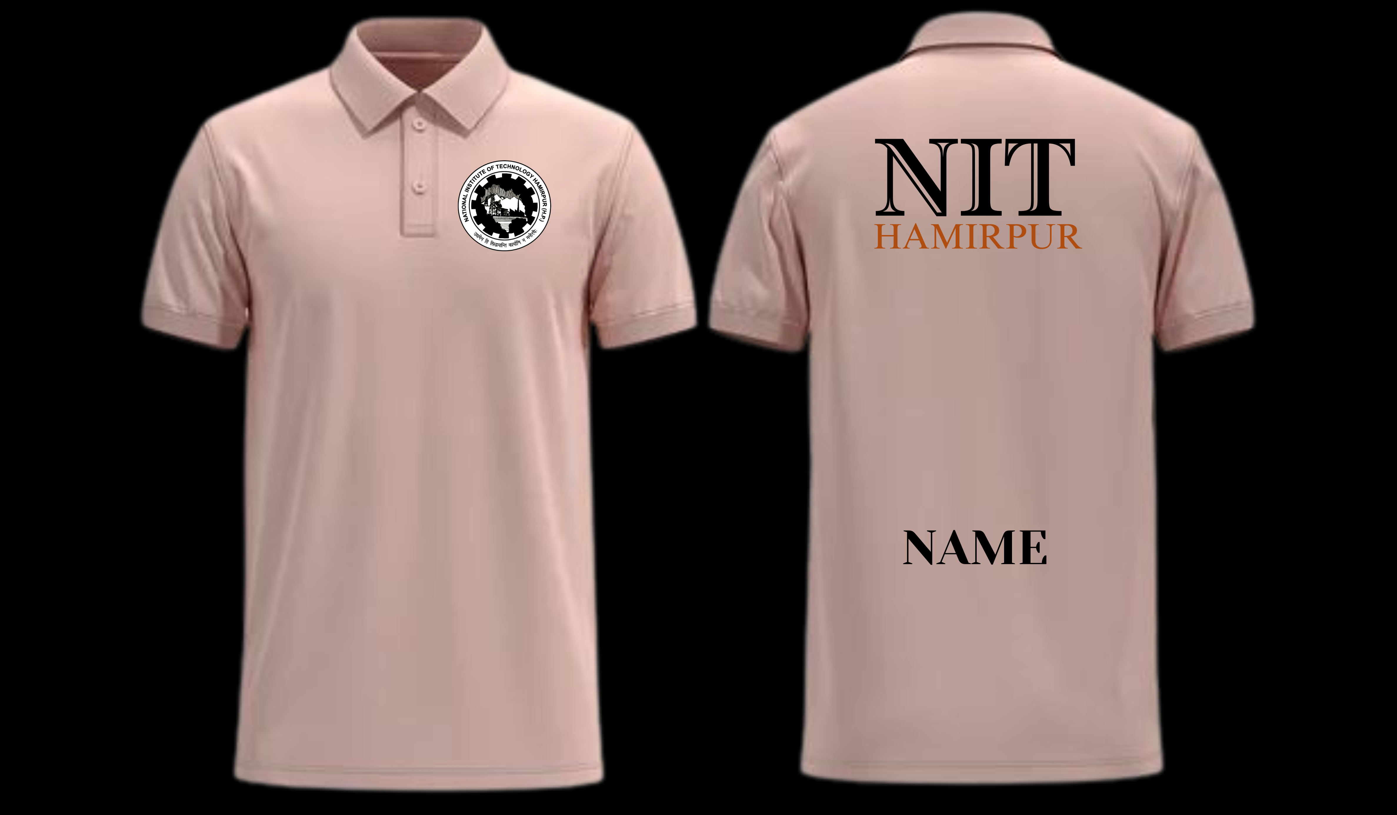 NIT Hamirpur POLO T-SHIRT ITC Century Handtooled Design ( Ak design )