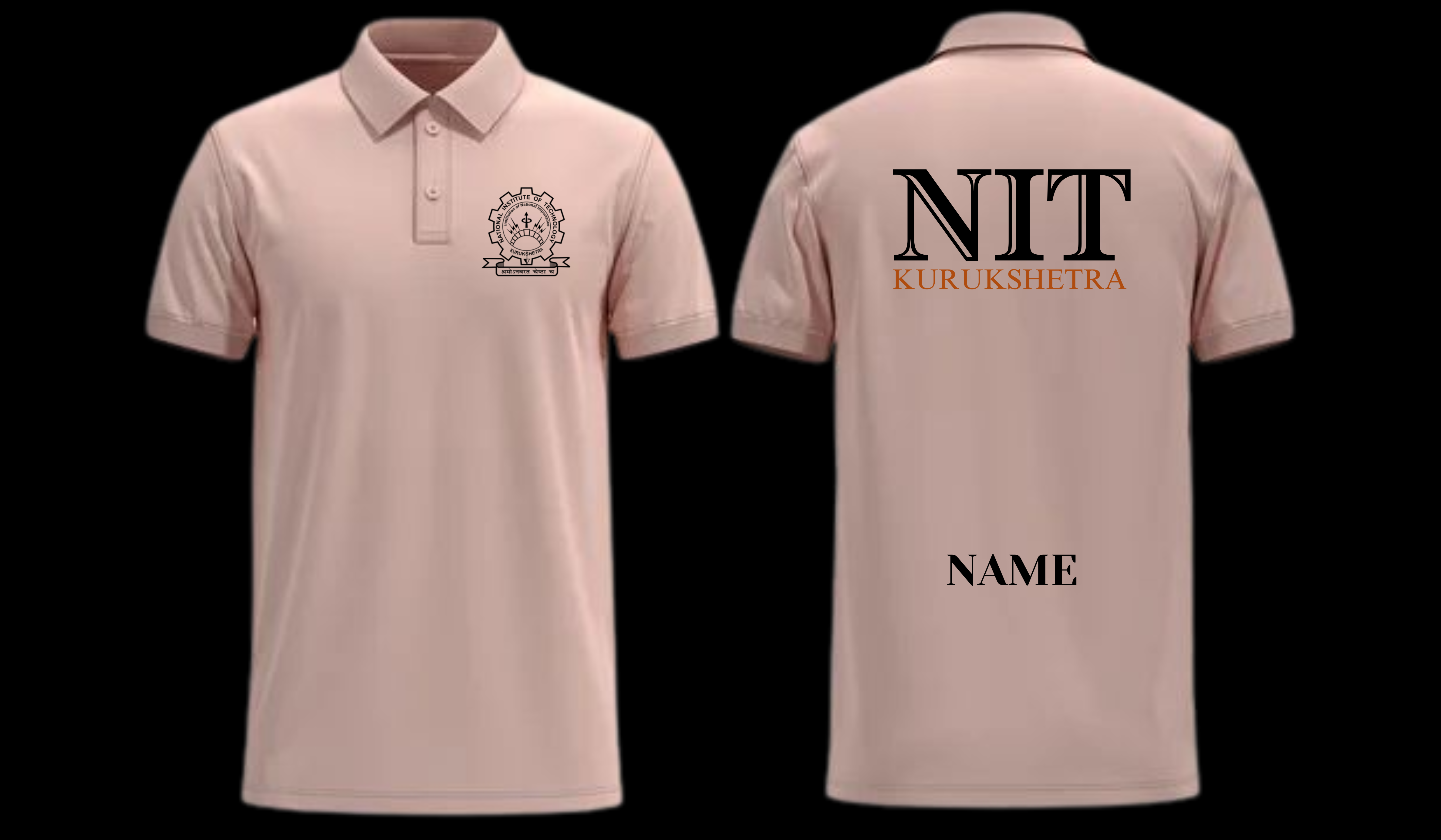 NIT Kurukshetra POLO T-SHIRT ITC Century handtooled Design ( Ak design )